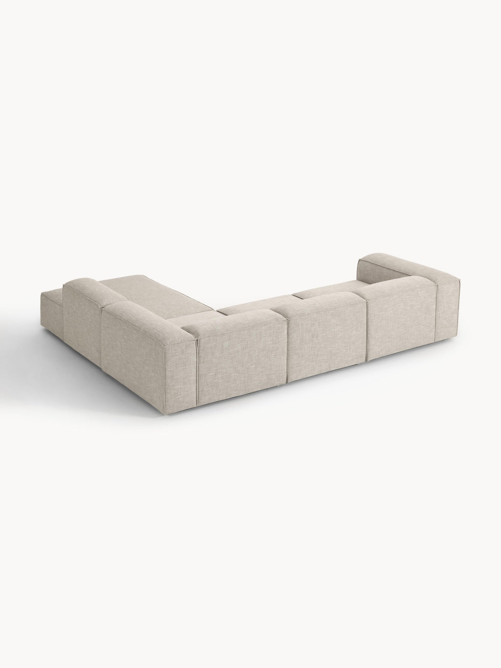 Modulares XL-Ecksofa Lennon (4-Sitzer) aus Leinen-Mix