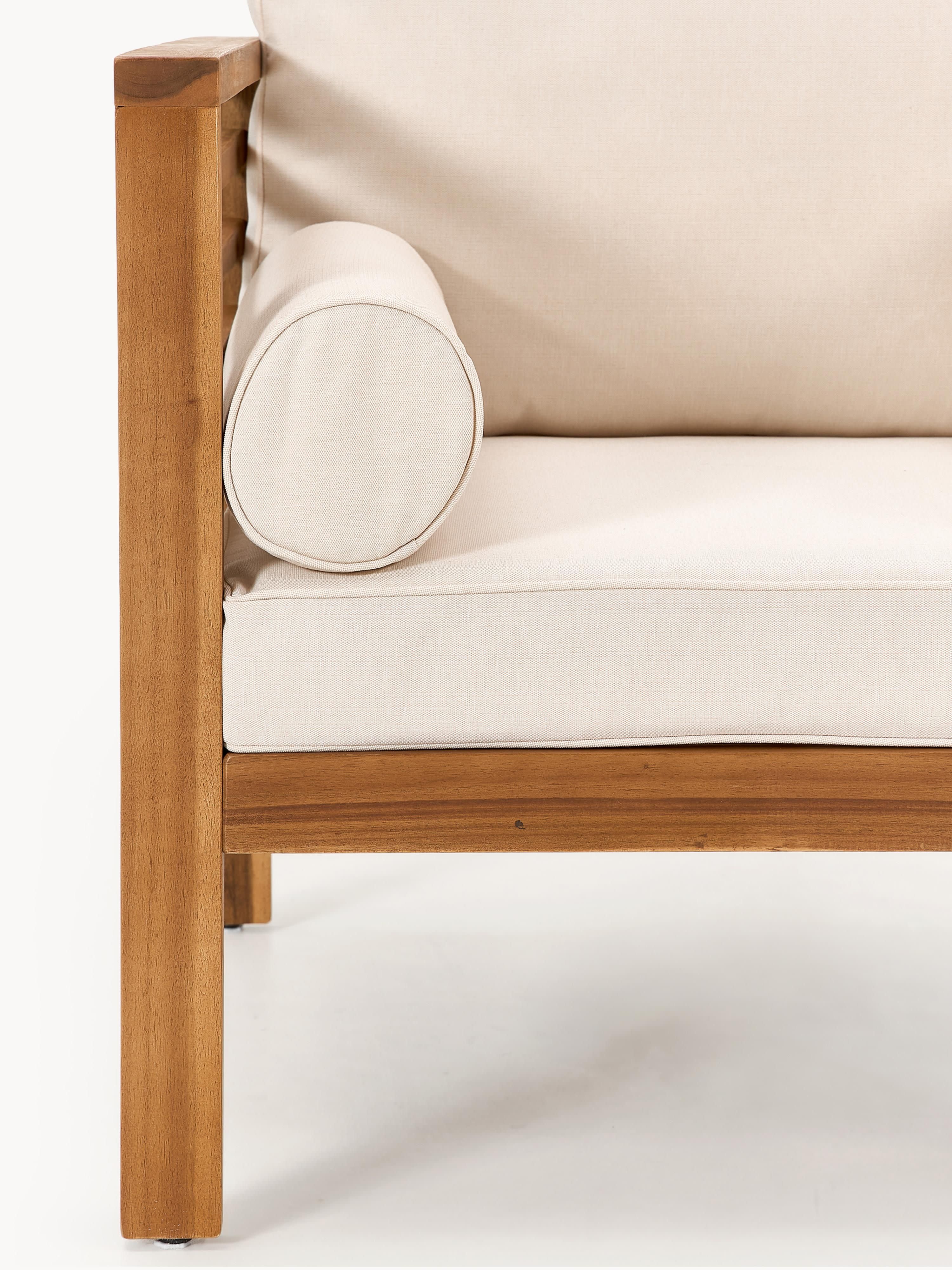 Garten-Loungesofa Bo (3-Sitzer) aus Akazienholz