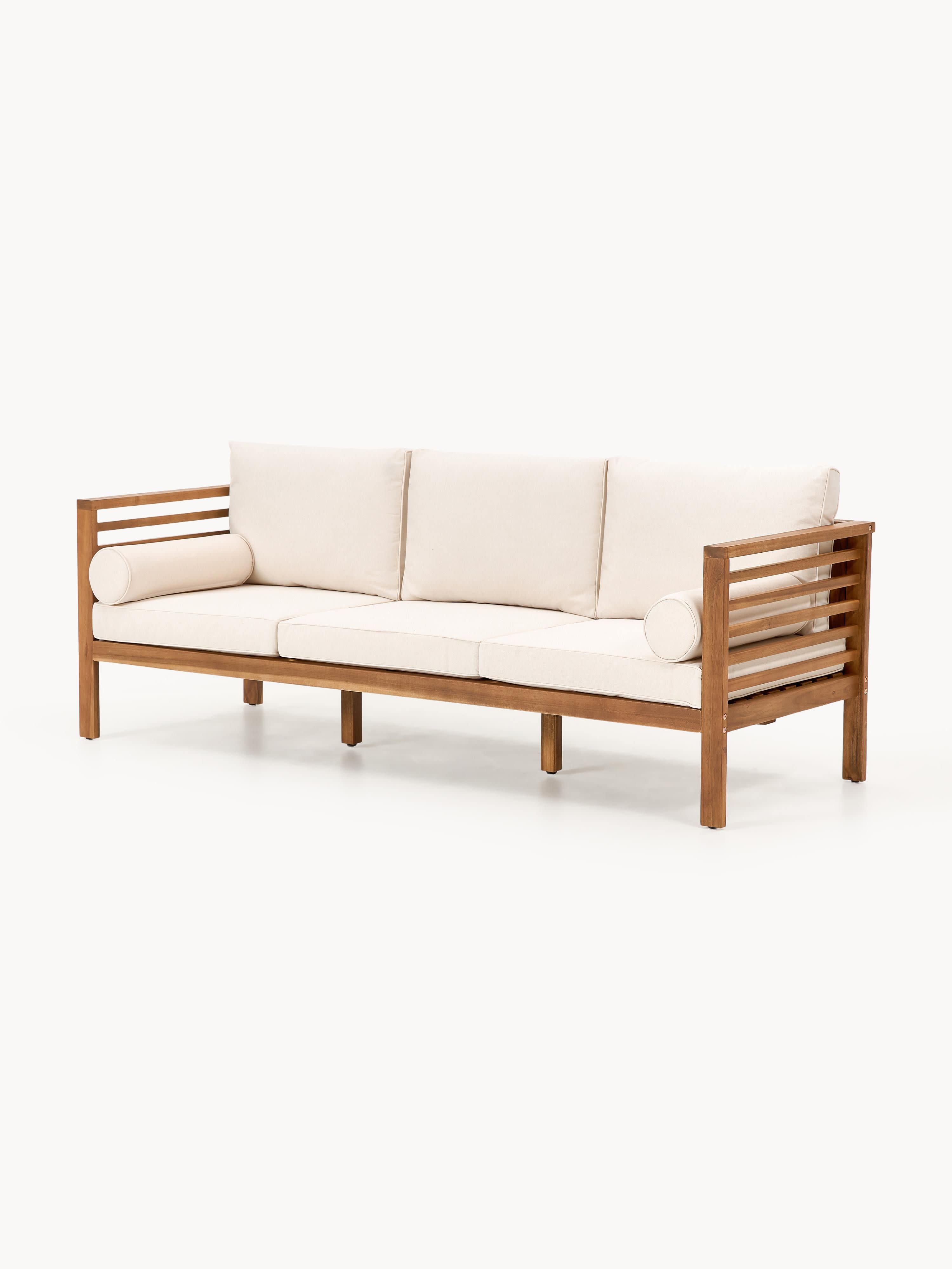 Garten-Loungesofa Bo (3-Sitzer) aus Akazienholz
