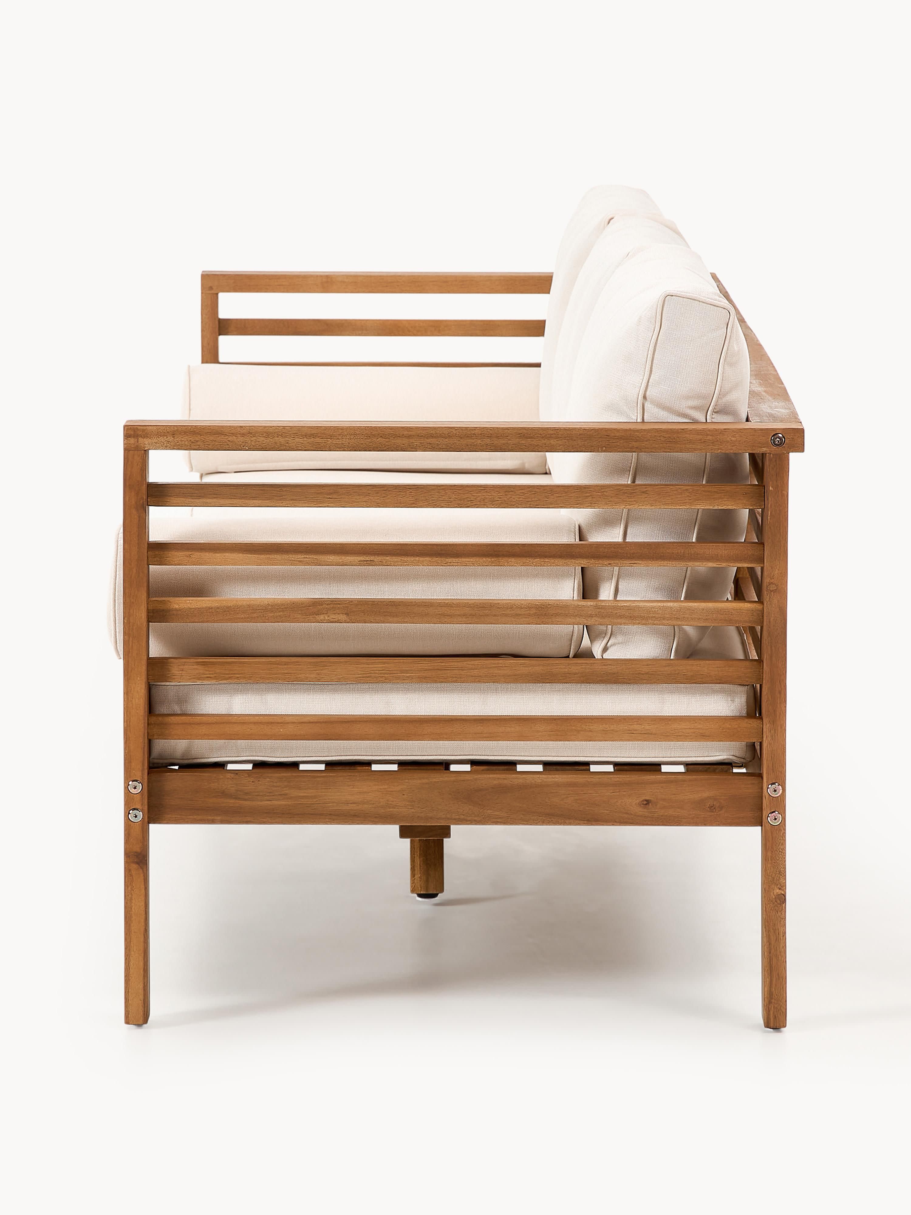 Garten-Loungesofa Bo (3-Sitzer) aus Akazienholz