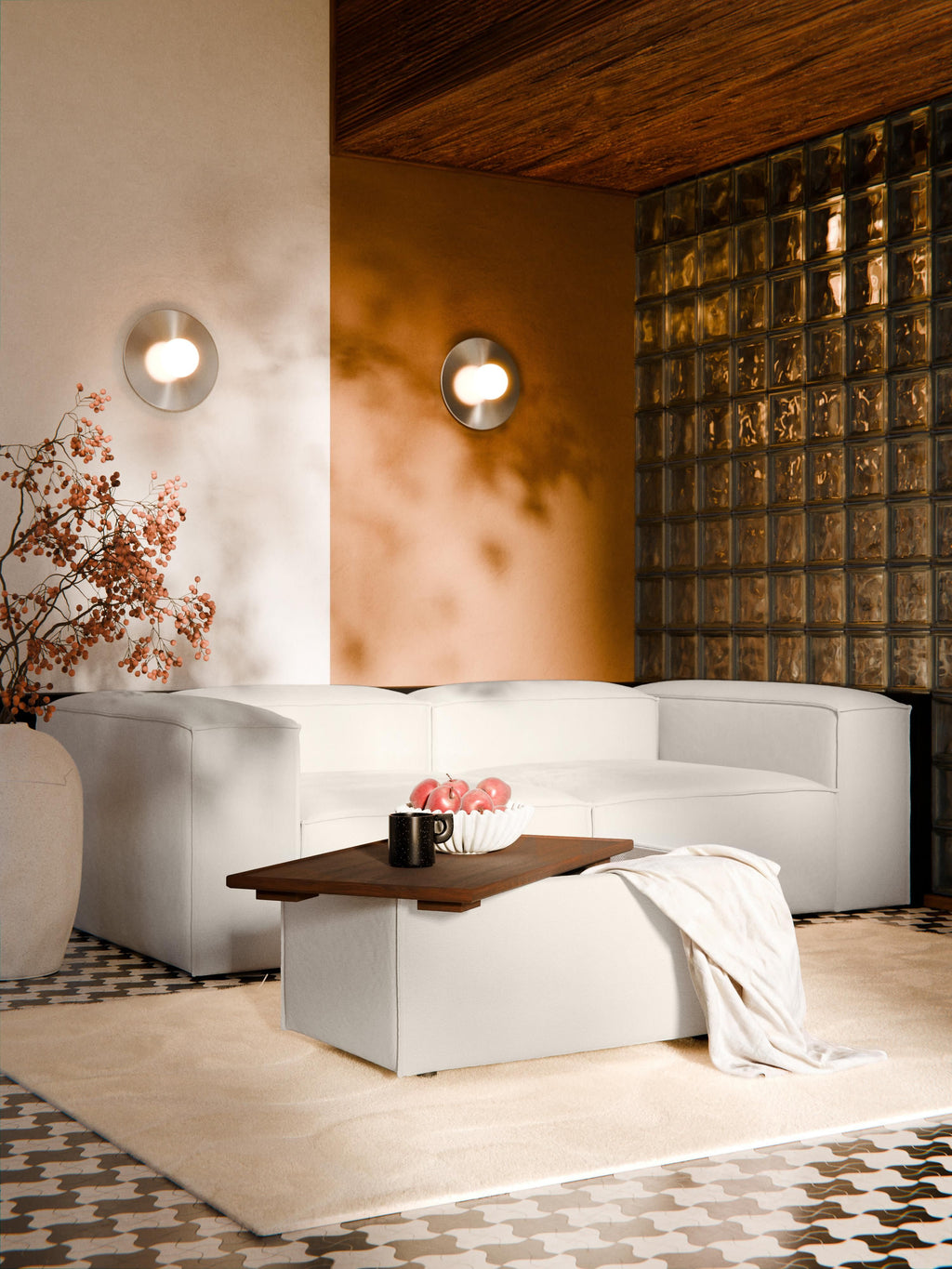Sofa-Hocker Lennon mit Stauraum