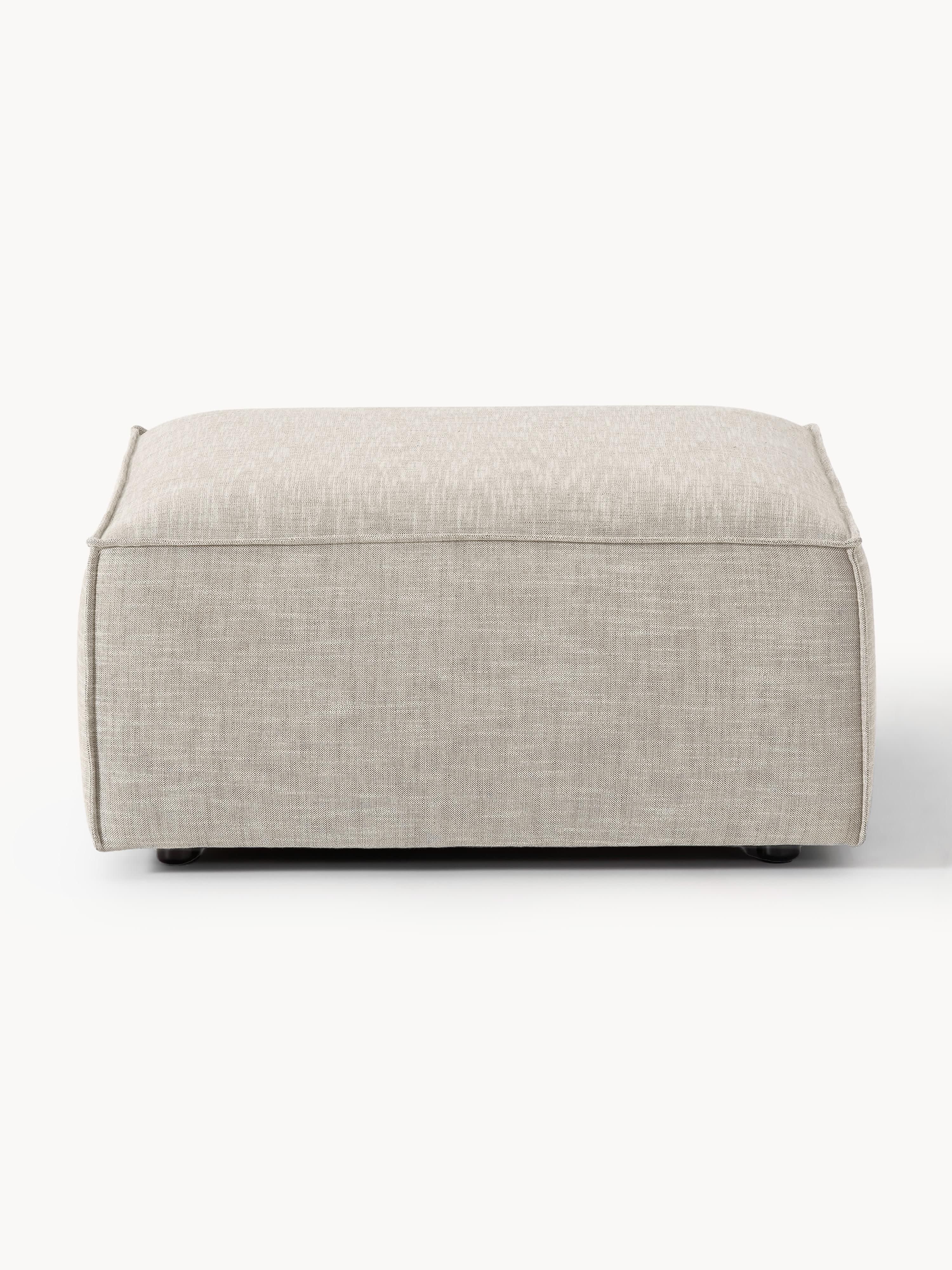 Sofa-Hocker Lennon aus Leinen-Mix