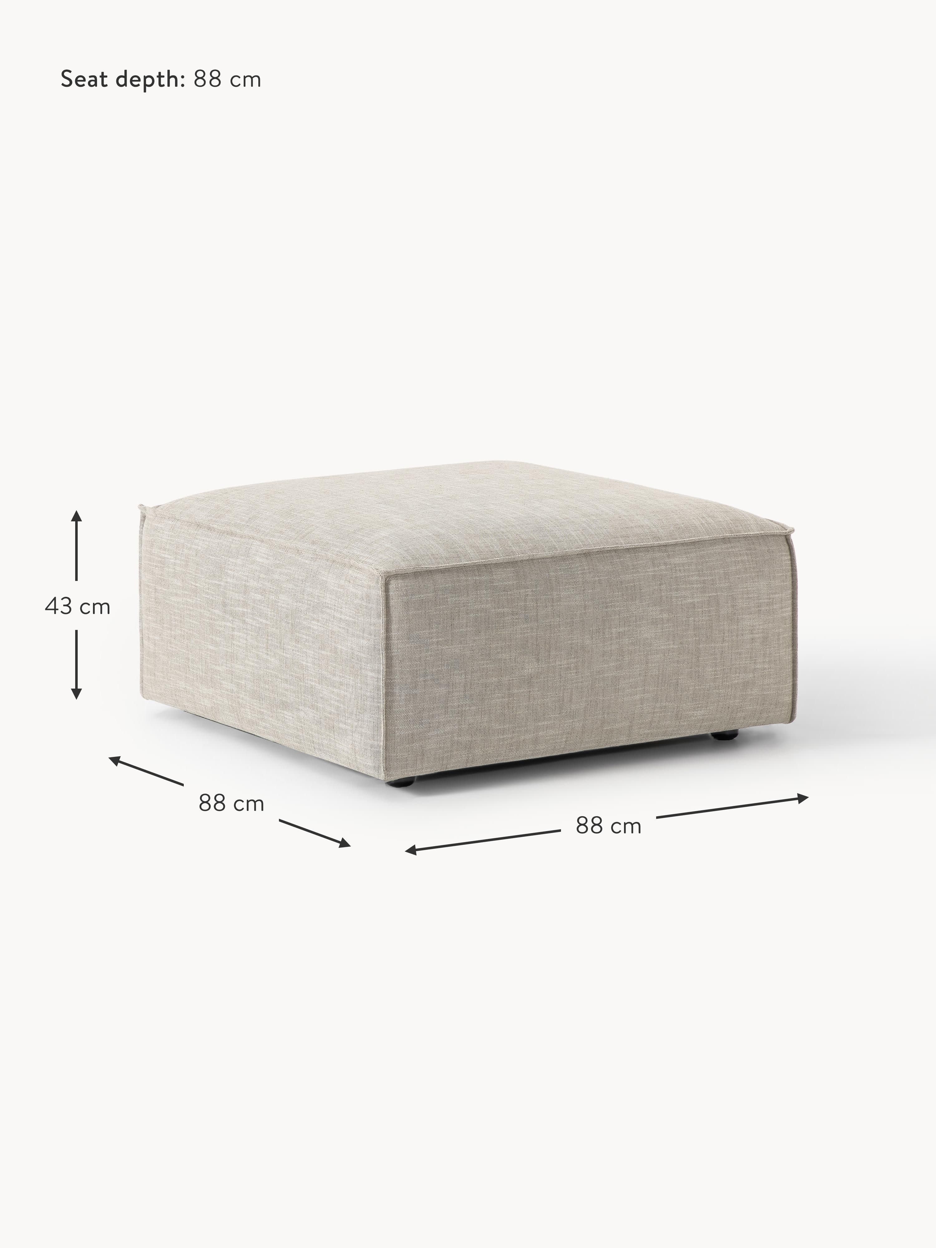 Sofa-Hocker Lennon aus Leinen-Mix