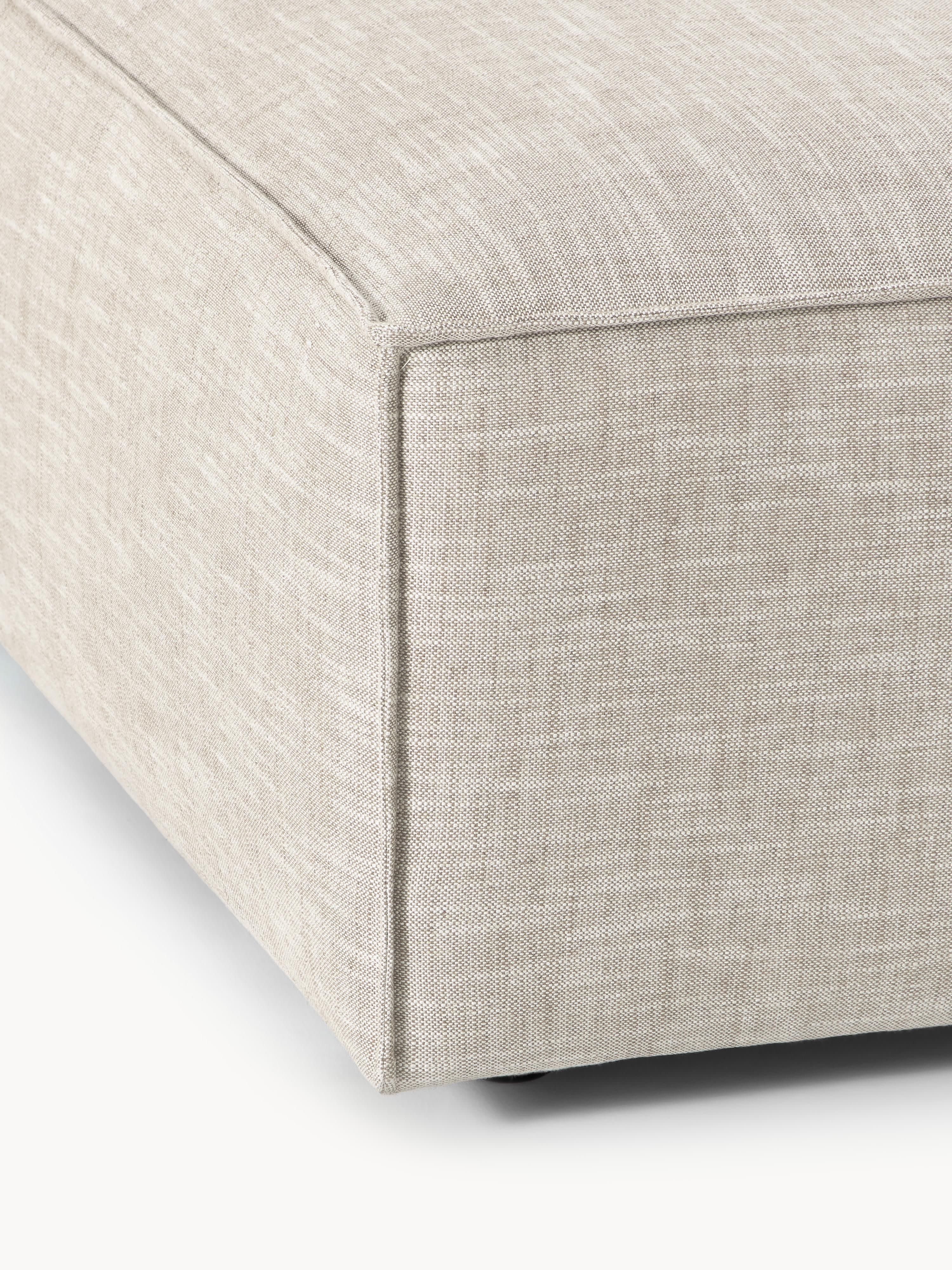 Sofa-Hocker Lennon aus Leinen-Mix