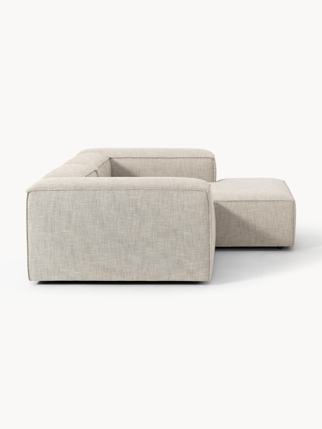 Modulares Ecksofa Lennon (2-Sitzer) aus Leinen-Mix