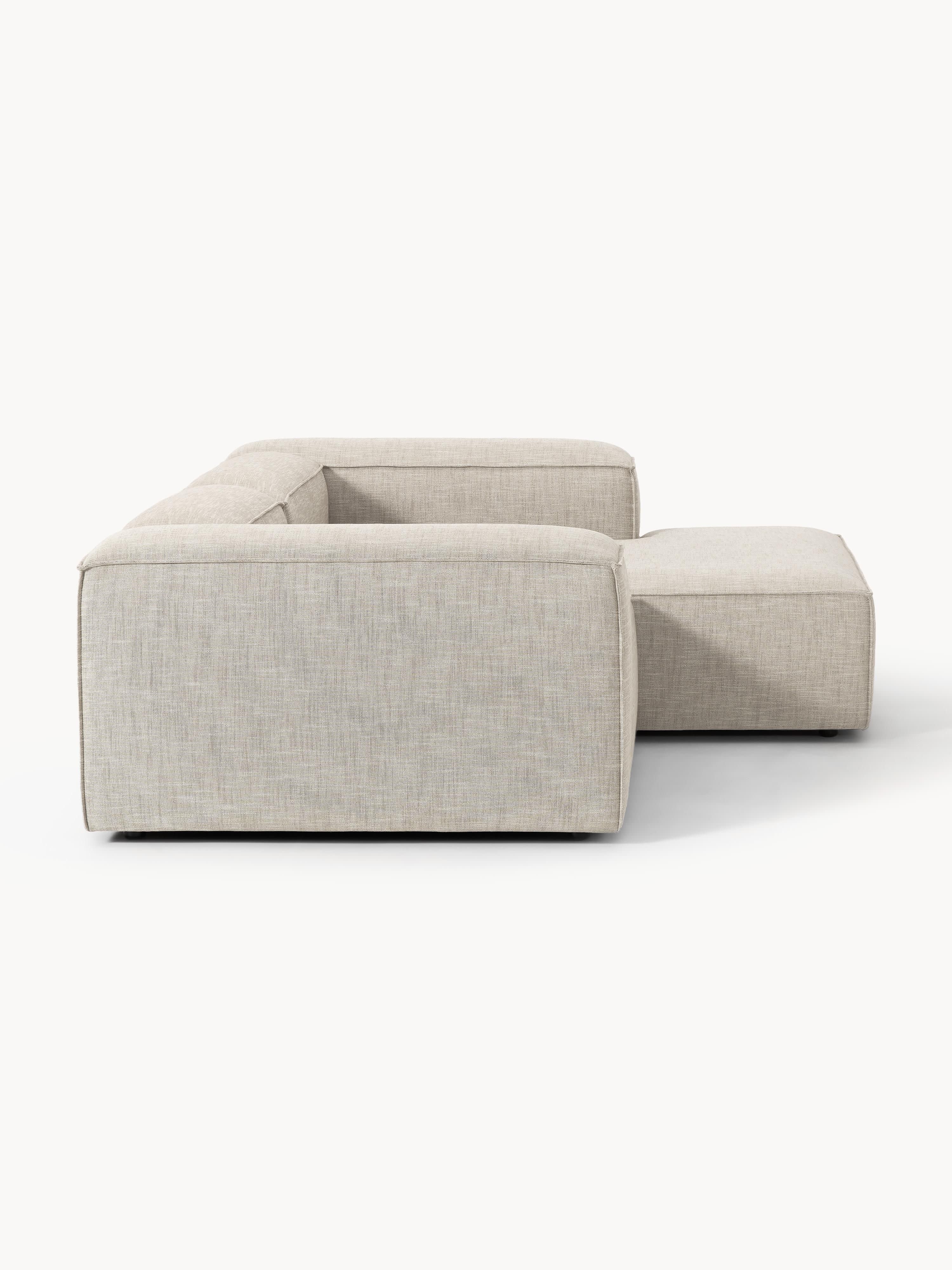 Modulares Ecksofa Lennon (2-Sitzer) aus Leinen-Mix