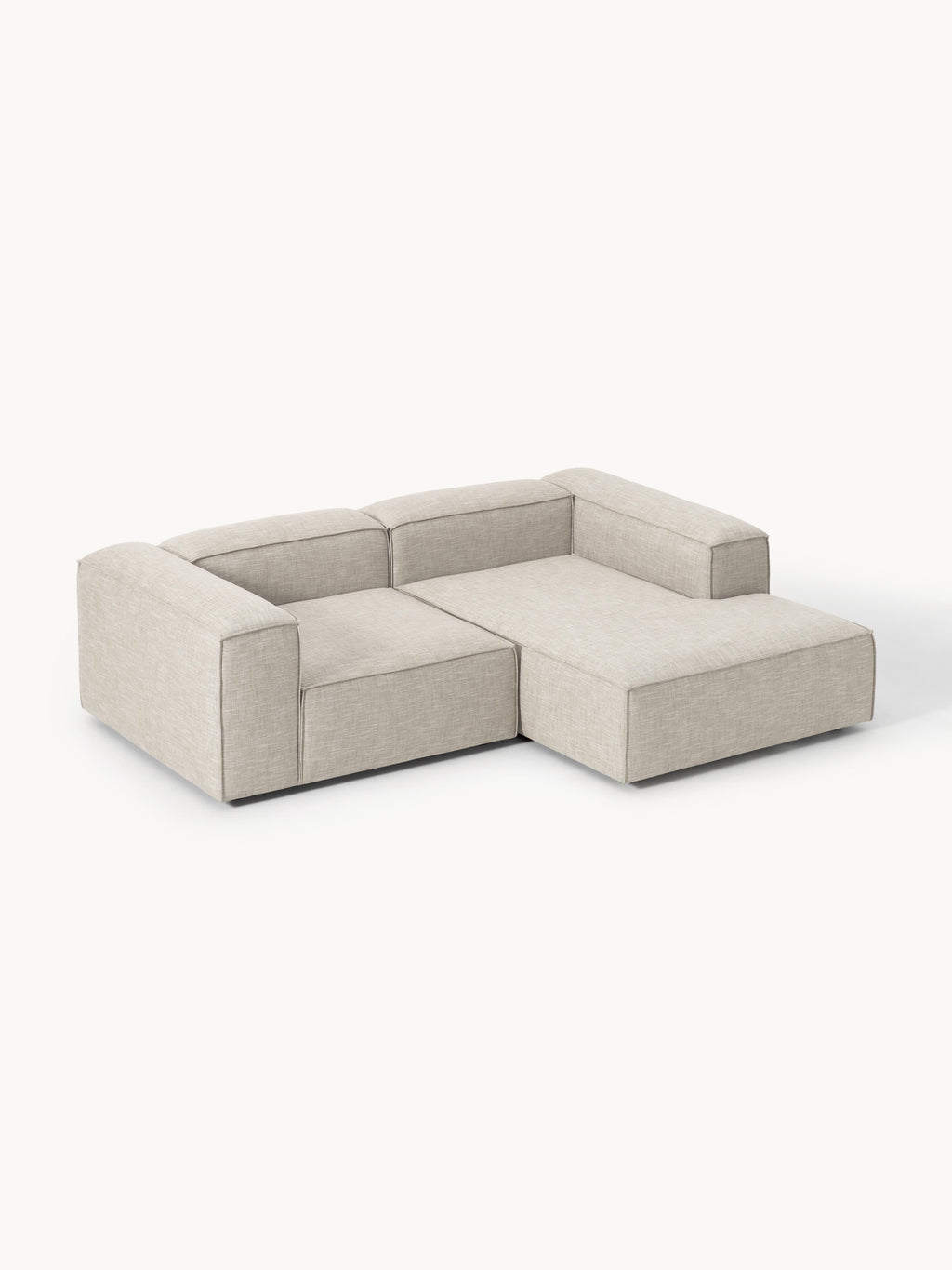 Modulares Ecksofa Lennon (2-Sitzer) aus Leinen-Mix