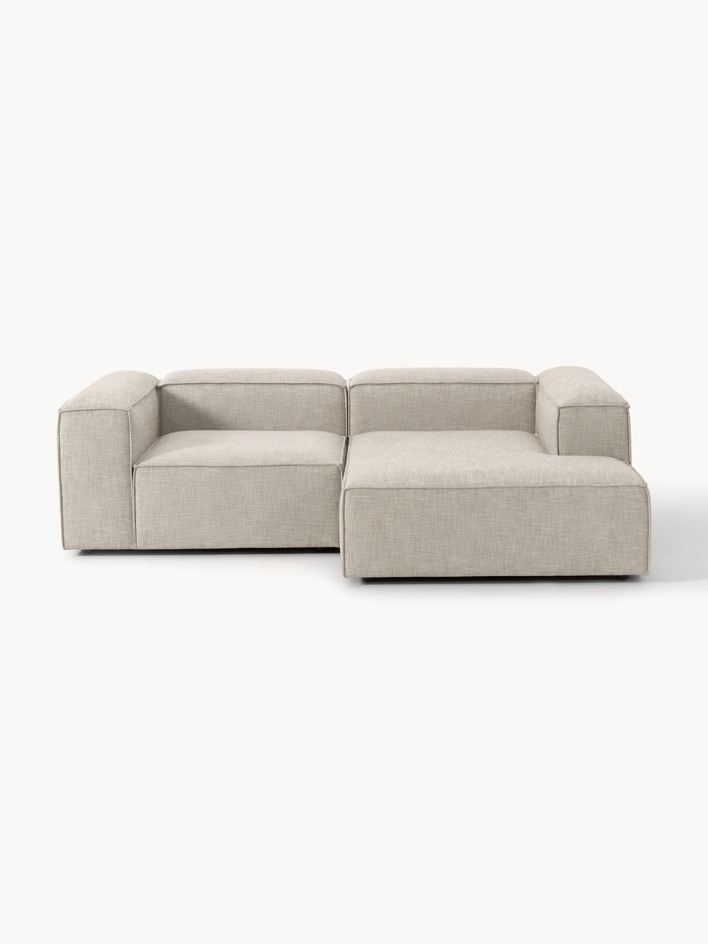 Galeriebild 1 - Modulares Ecksofa Lennon (2-Sitzer) aus Leinen-Mix