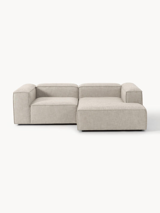 Galeriebild 1 - Modulares Ecksofa Lennon (2-Sitzer) aus Leinen-Mix