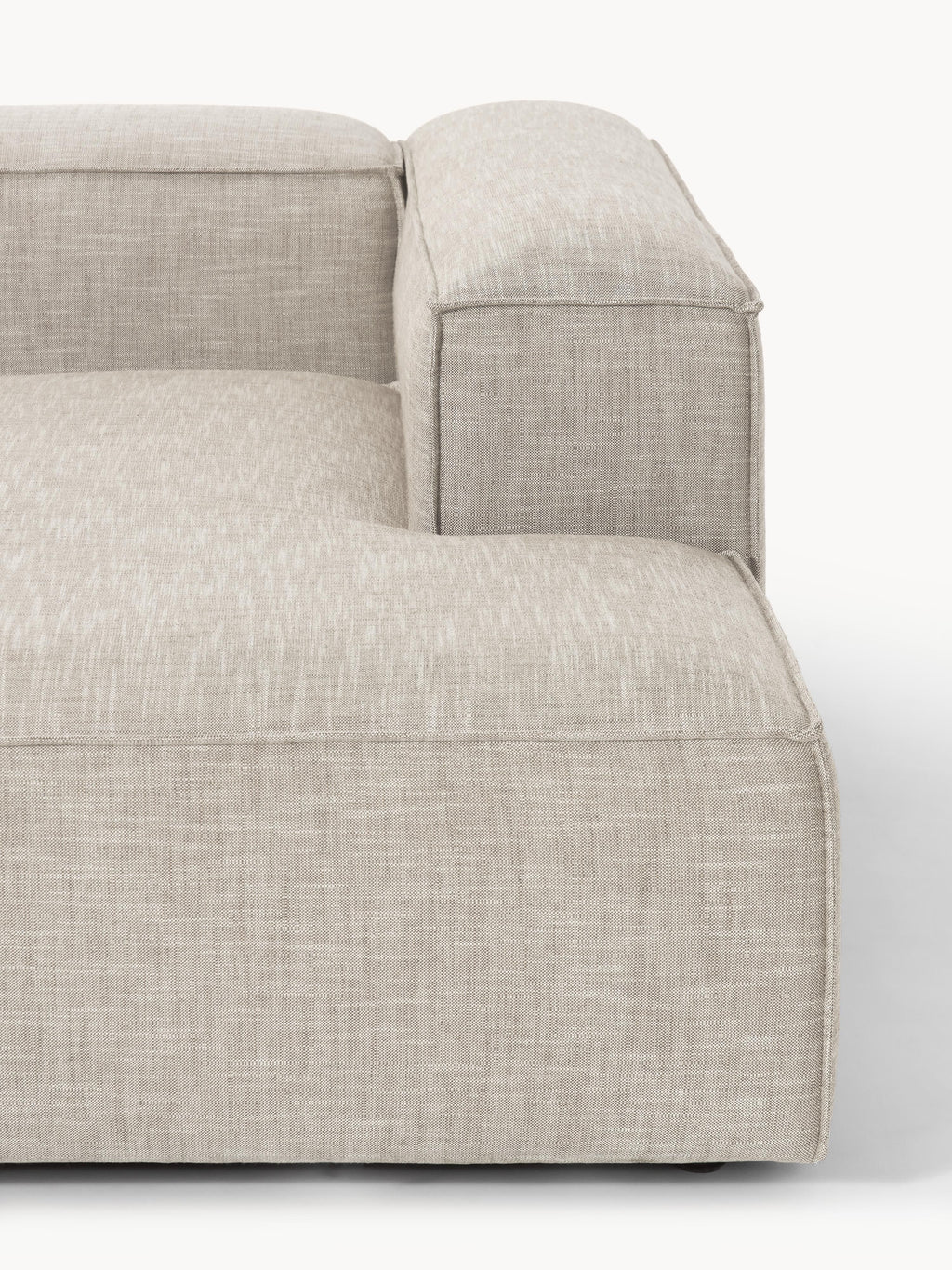 Modulares Ecksofa Lennon (2-Sitzer) aus Leinen-Mix