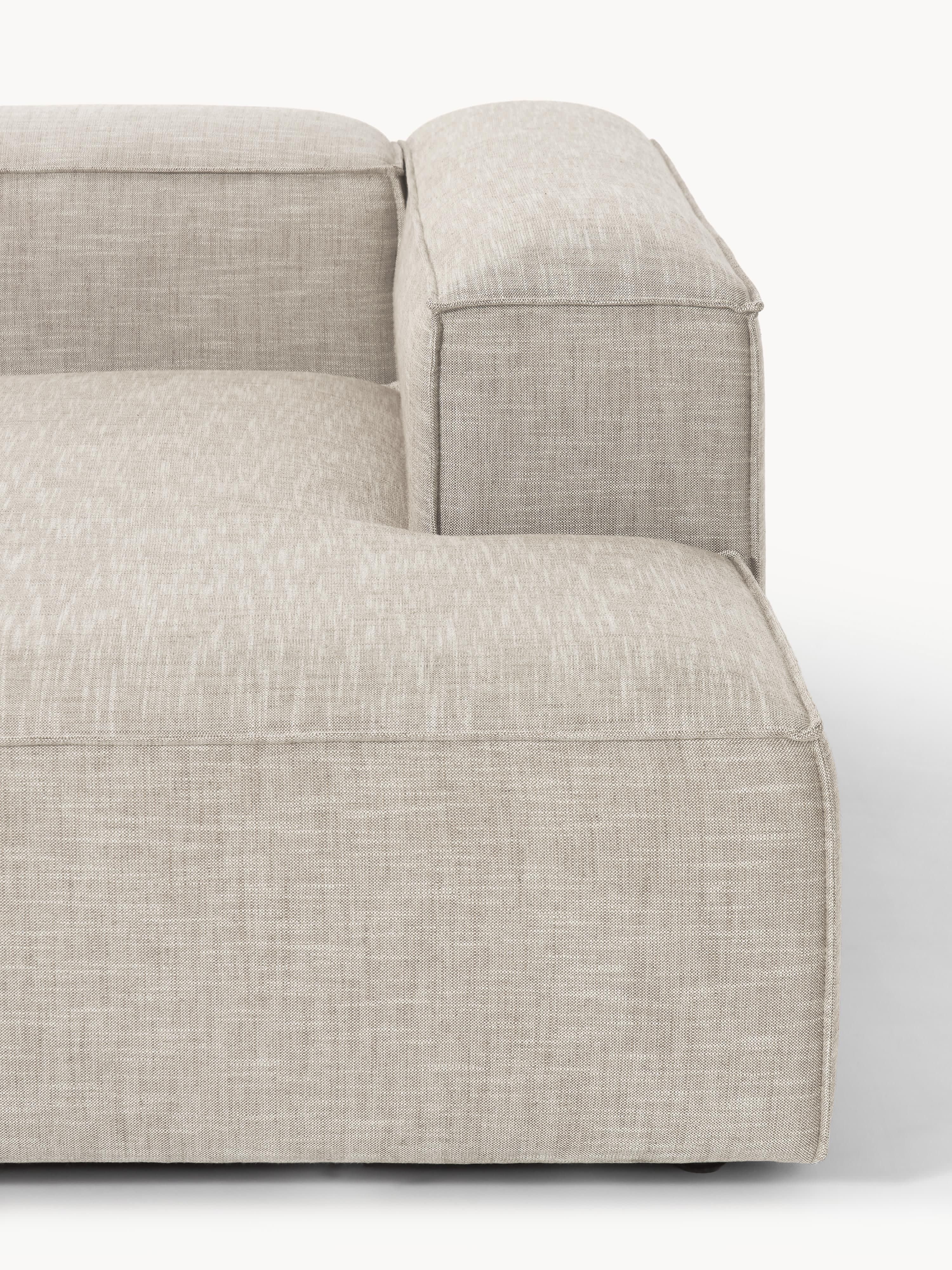 Modulares Ecksofa Lennon (2-Sitzer) aus Leinen-Mix