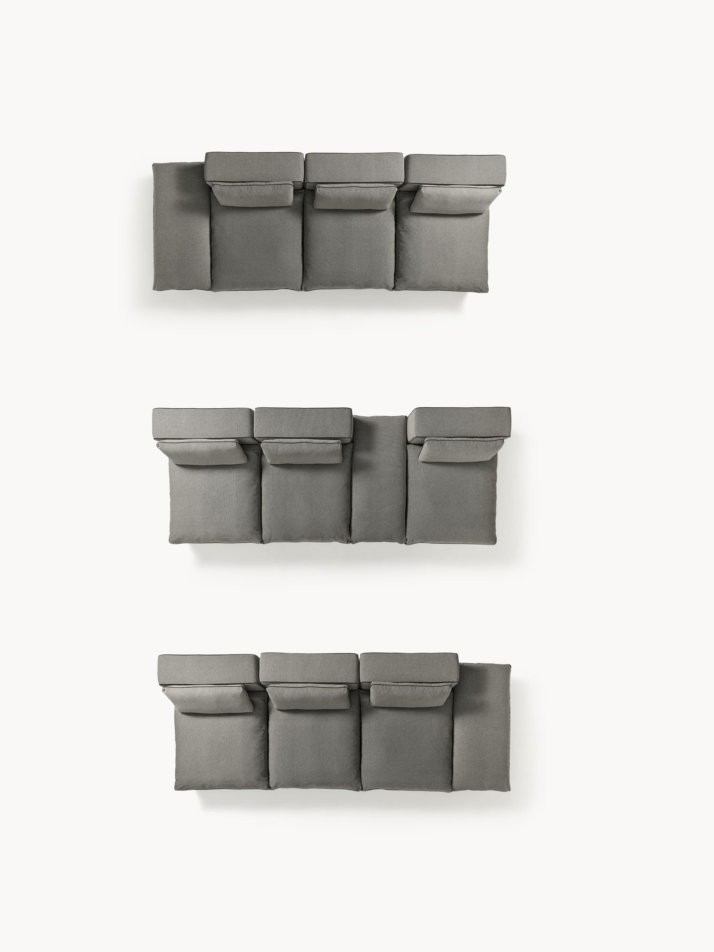 Modulares XL-Sofa Felix (3-Sitzer) mit Hocker