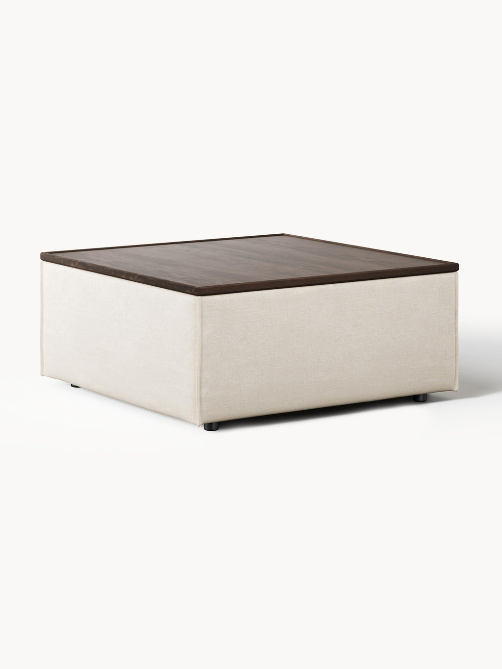 Galeriebild 1 - Sofa-Hocker Lennon aus Leinen-Mix mit Stauraum