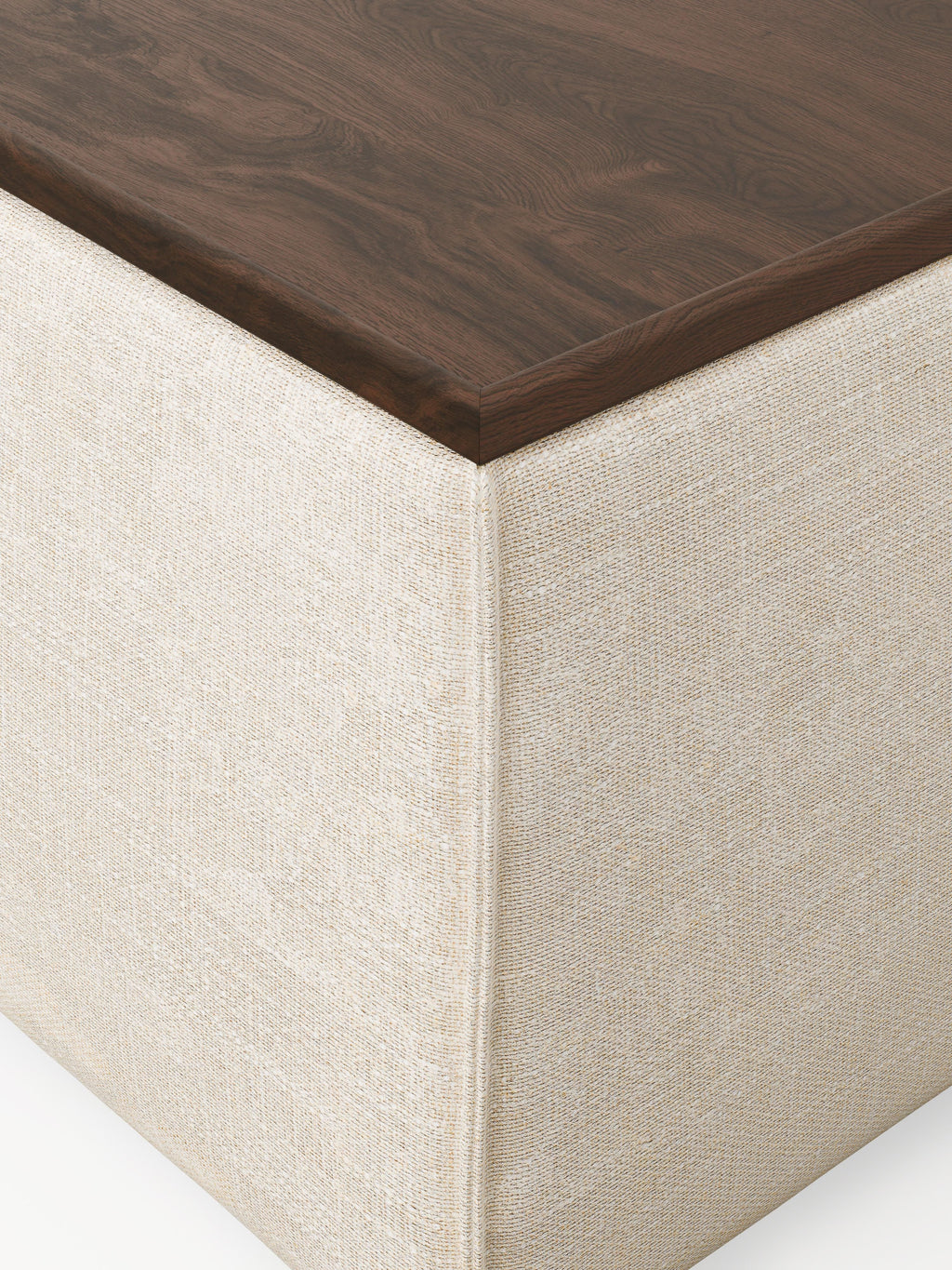 Sofa-Hocker Lennon aus Leinen-Mix mit Stauraum