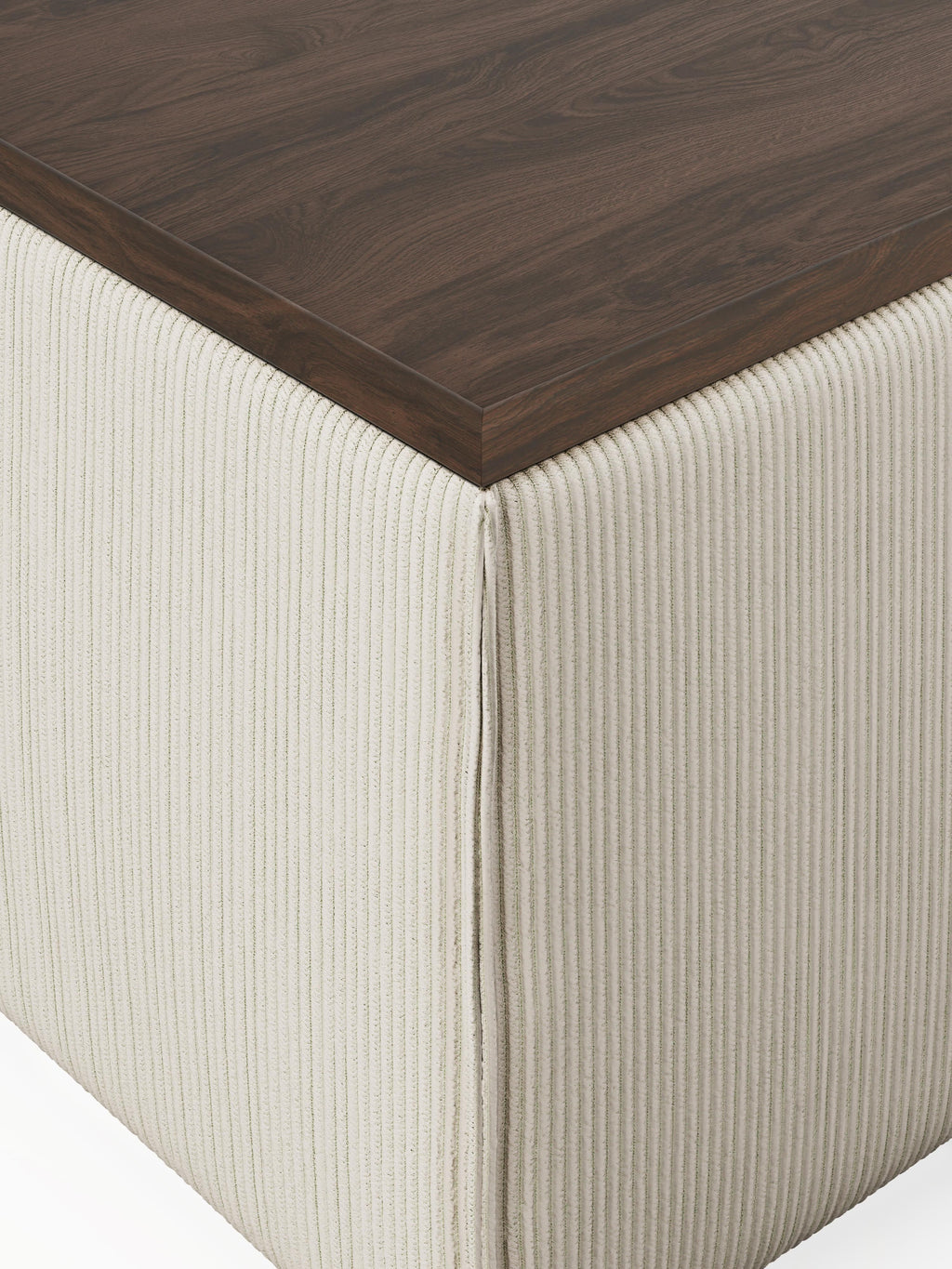 Sofa-Hocker Lennon aus Cord mit Stauraum