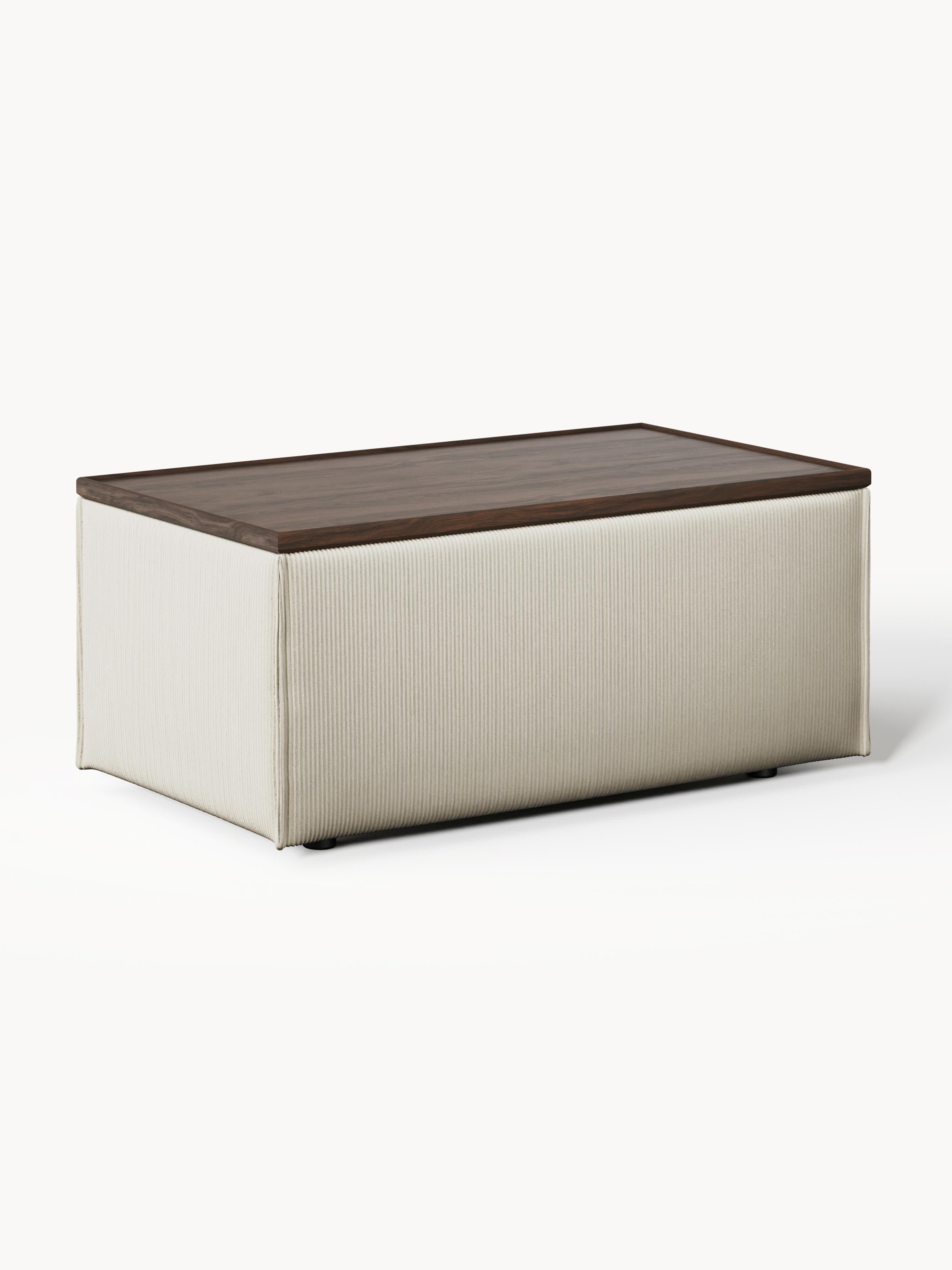 Galeriebild 1 - Sofa-Hocker Lennon aus Cord mit Stauraum