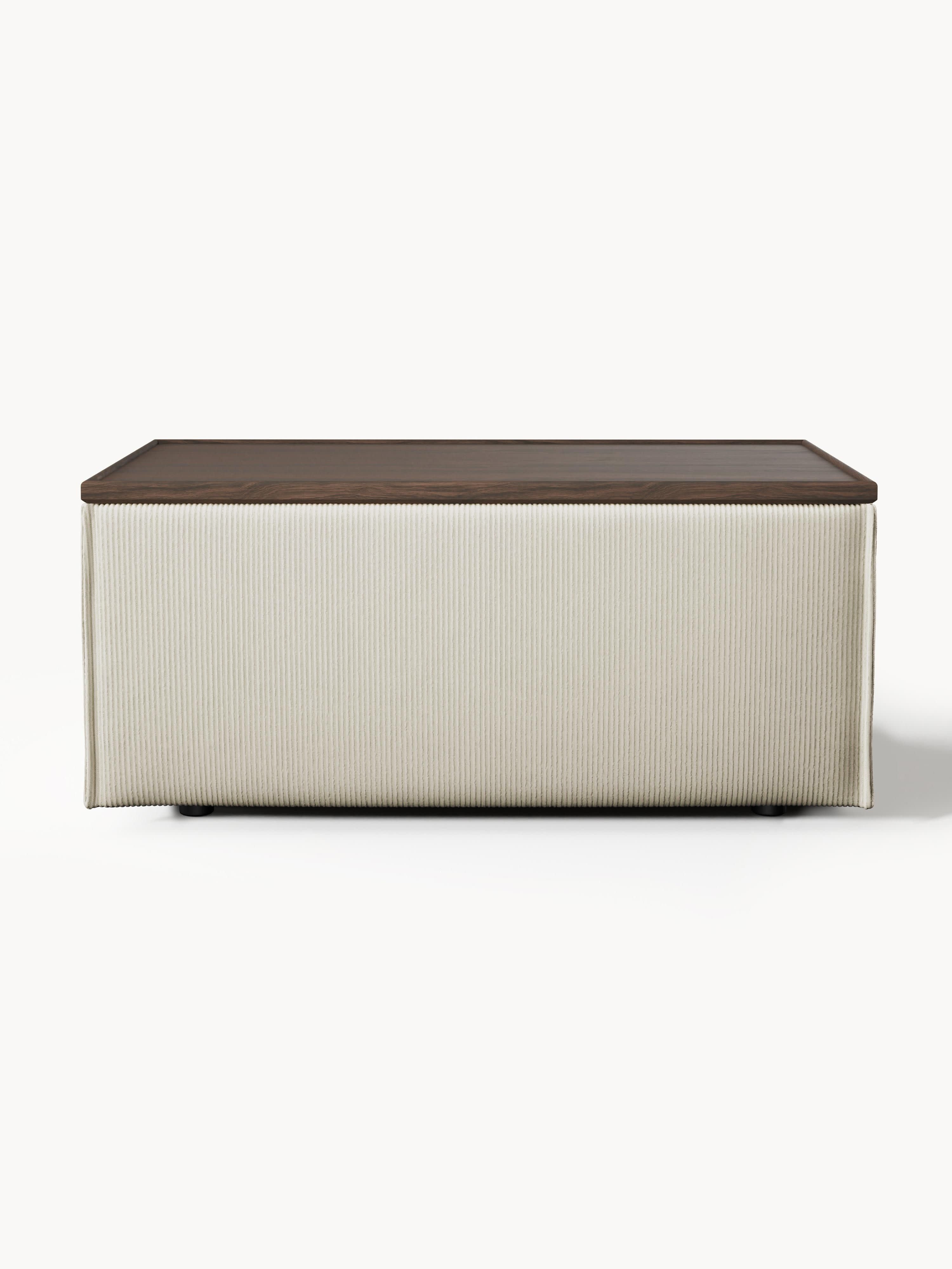 Sofa-Hocker Lennon aus Cord mit Stauraum