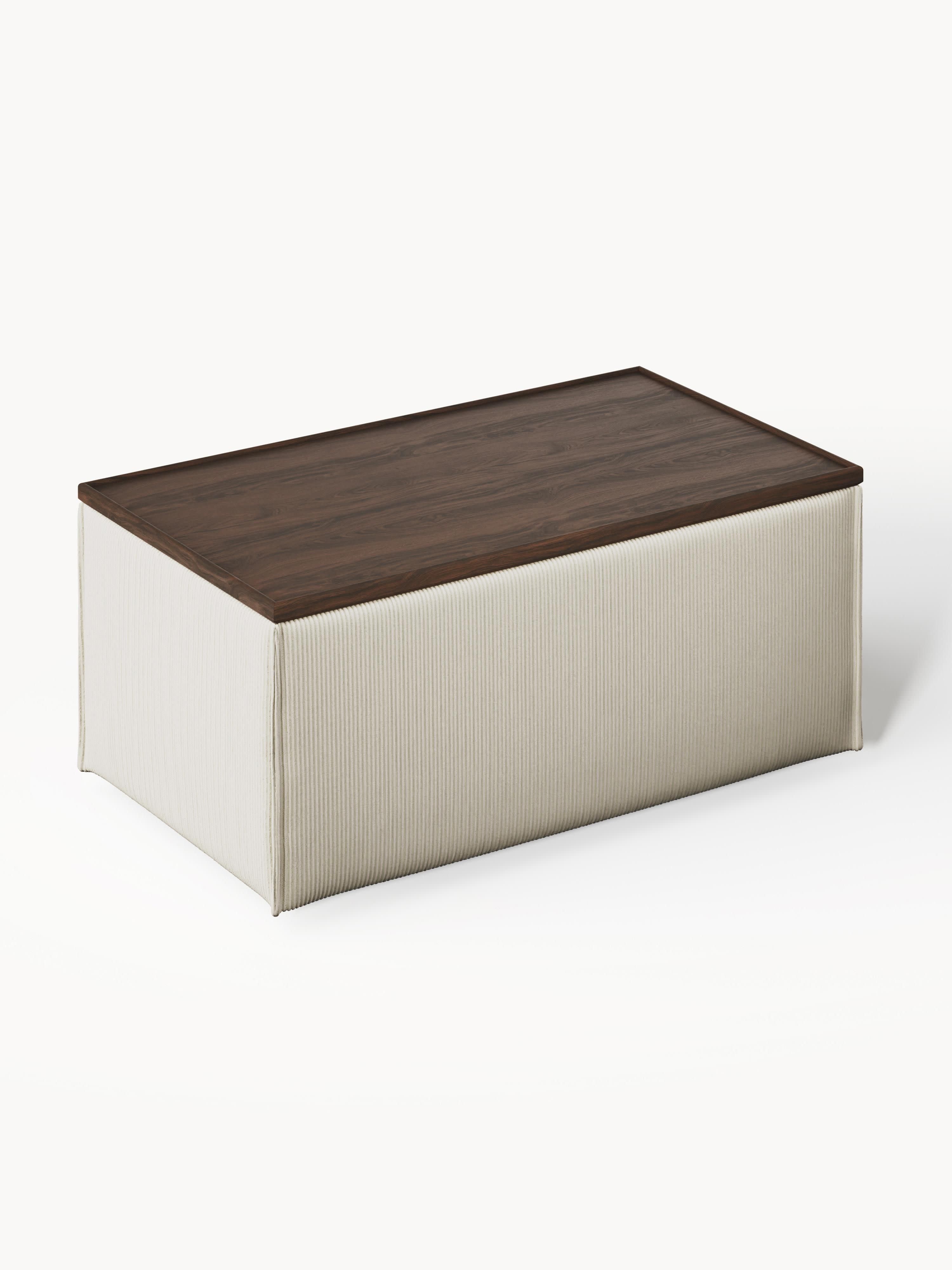 Sofa-Hocker Lennon aus Cord mit Stauraum