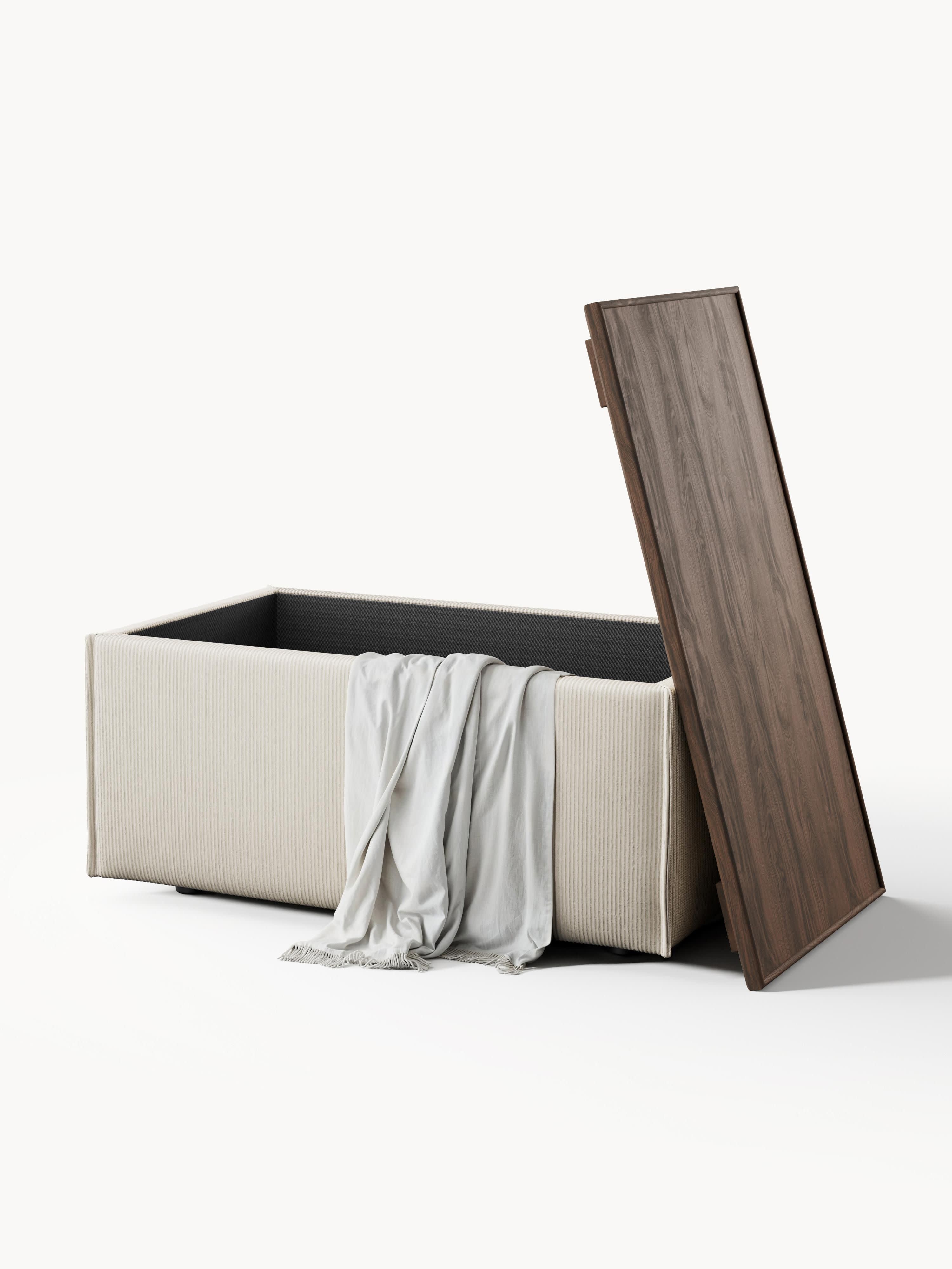 Sofa-Hocker Lennon aus Cord mit Stauraum