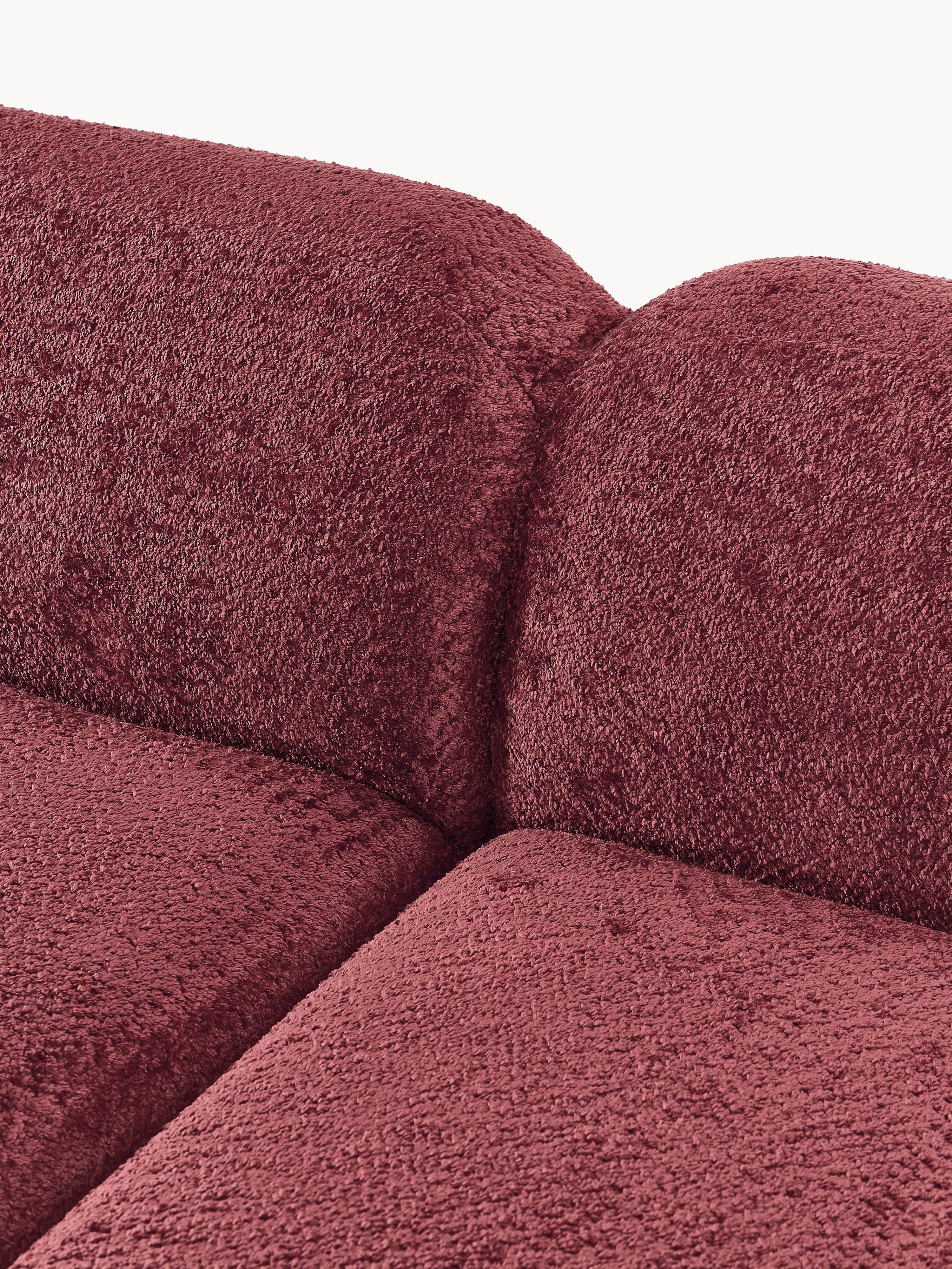Modulares Teddy-Bouclé-Ecksofa Wolke (4-Sitzer)