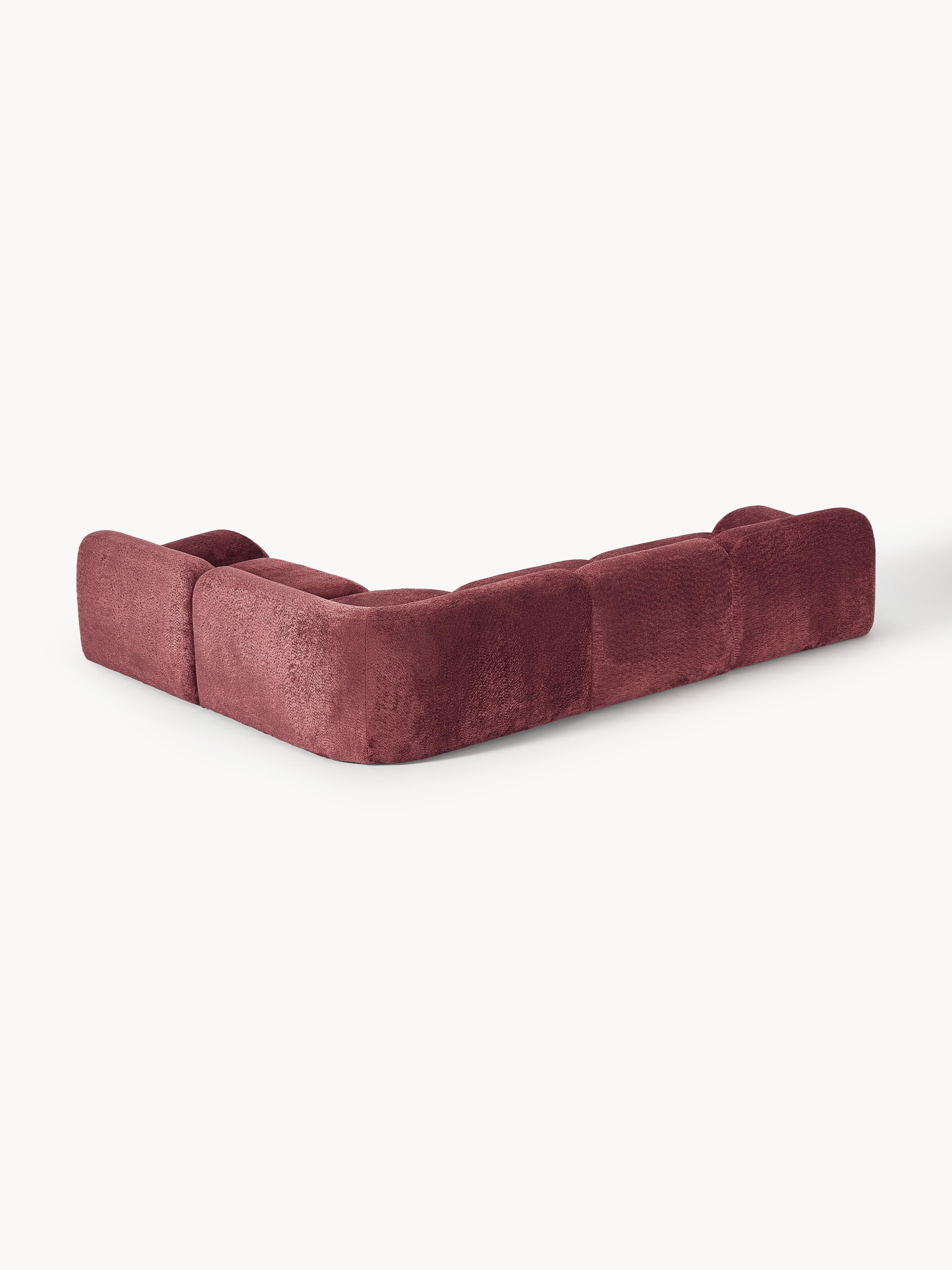 Modulares Teddy-Bouclé-Ecksofa Wolke (4-Sitzer)
