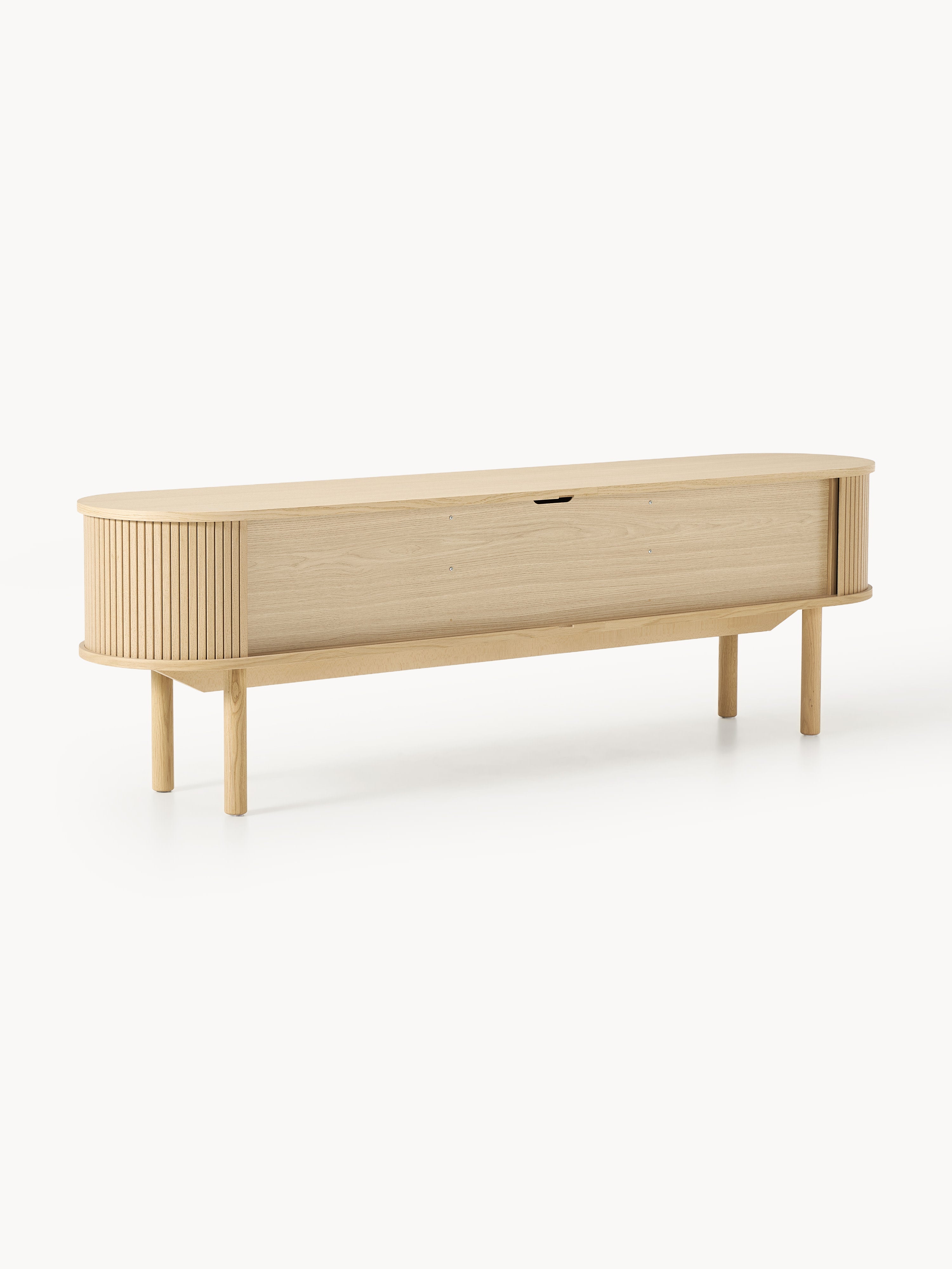 TV-Board Calary mit geriffelter Front