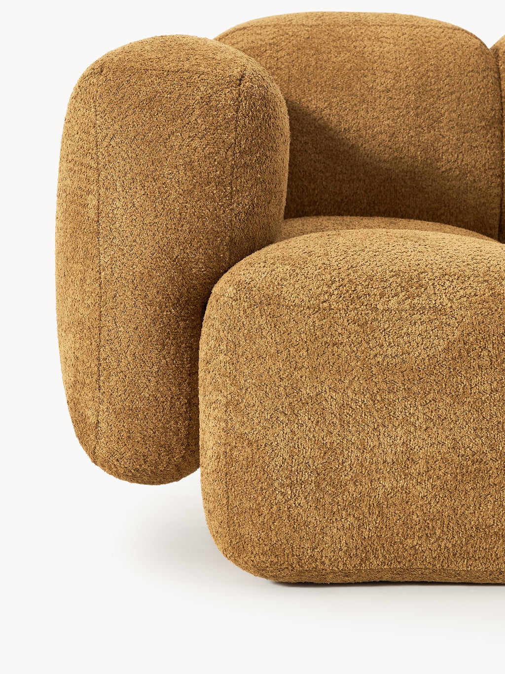 Modulares Sofa Tayla (3-Sitzer) aus Teddy-Bouclé