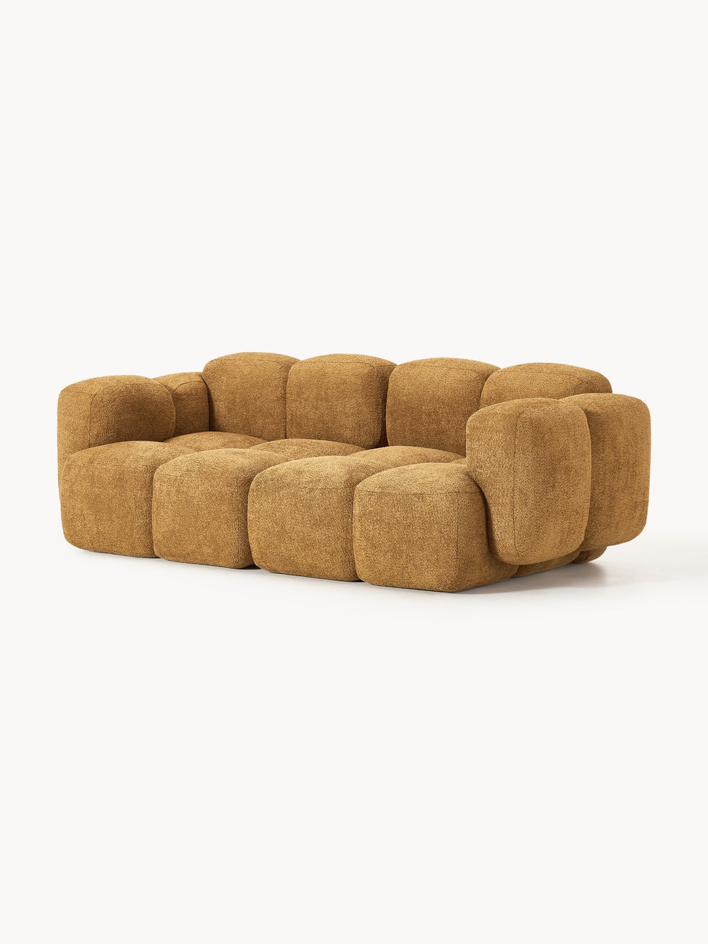 Modulares Sofa Tayla (3-Sitzer) aus Teddy-Bouclé