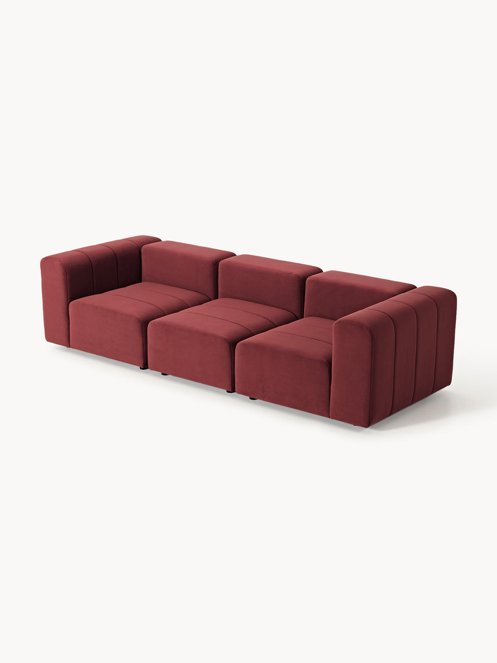 Modulares Samt-Sofa Lena (4-Sitzer)