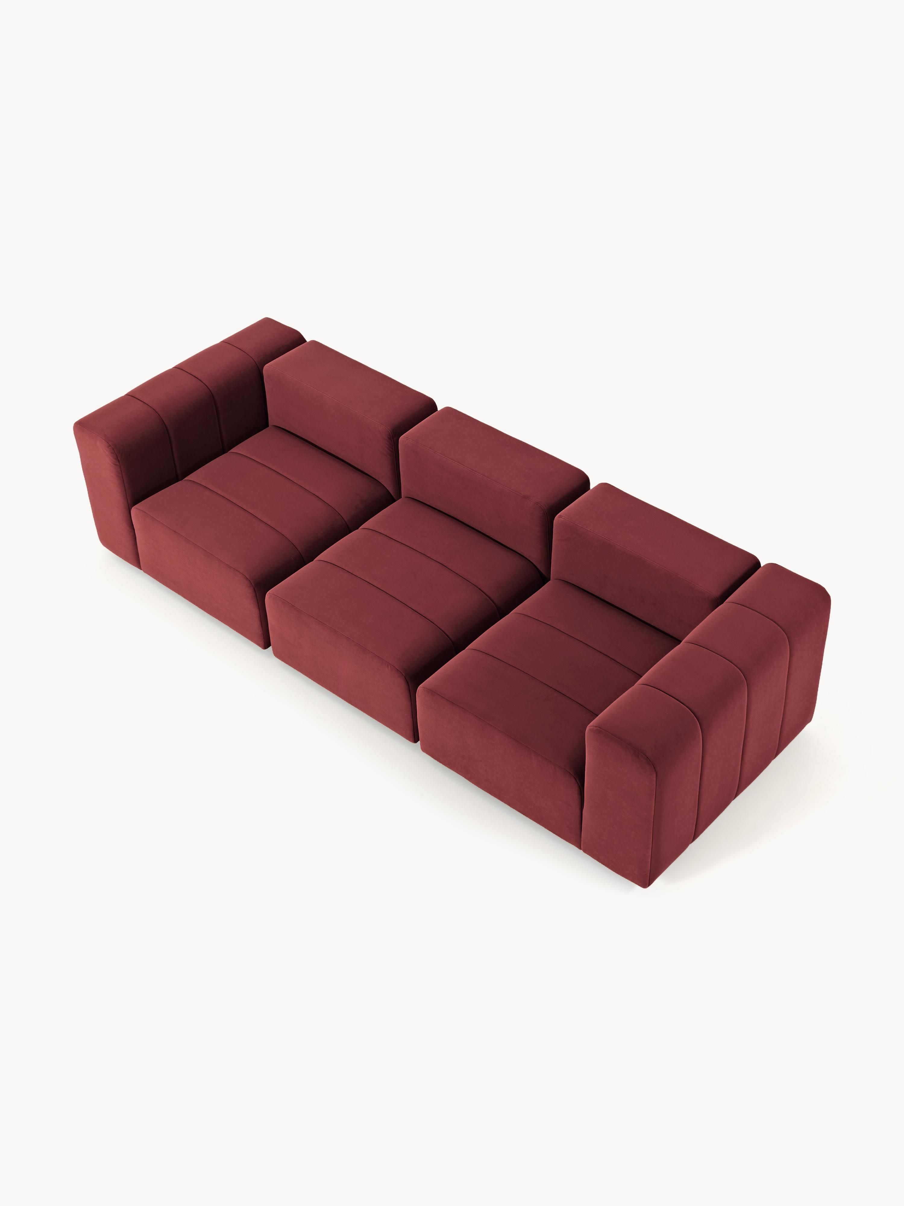 Modulares Samt-Sofa Lena (4-Sitzer)