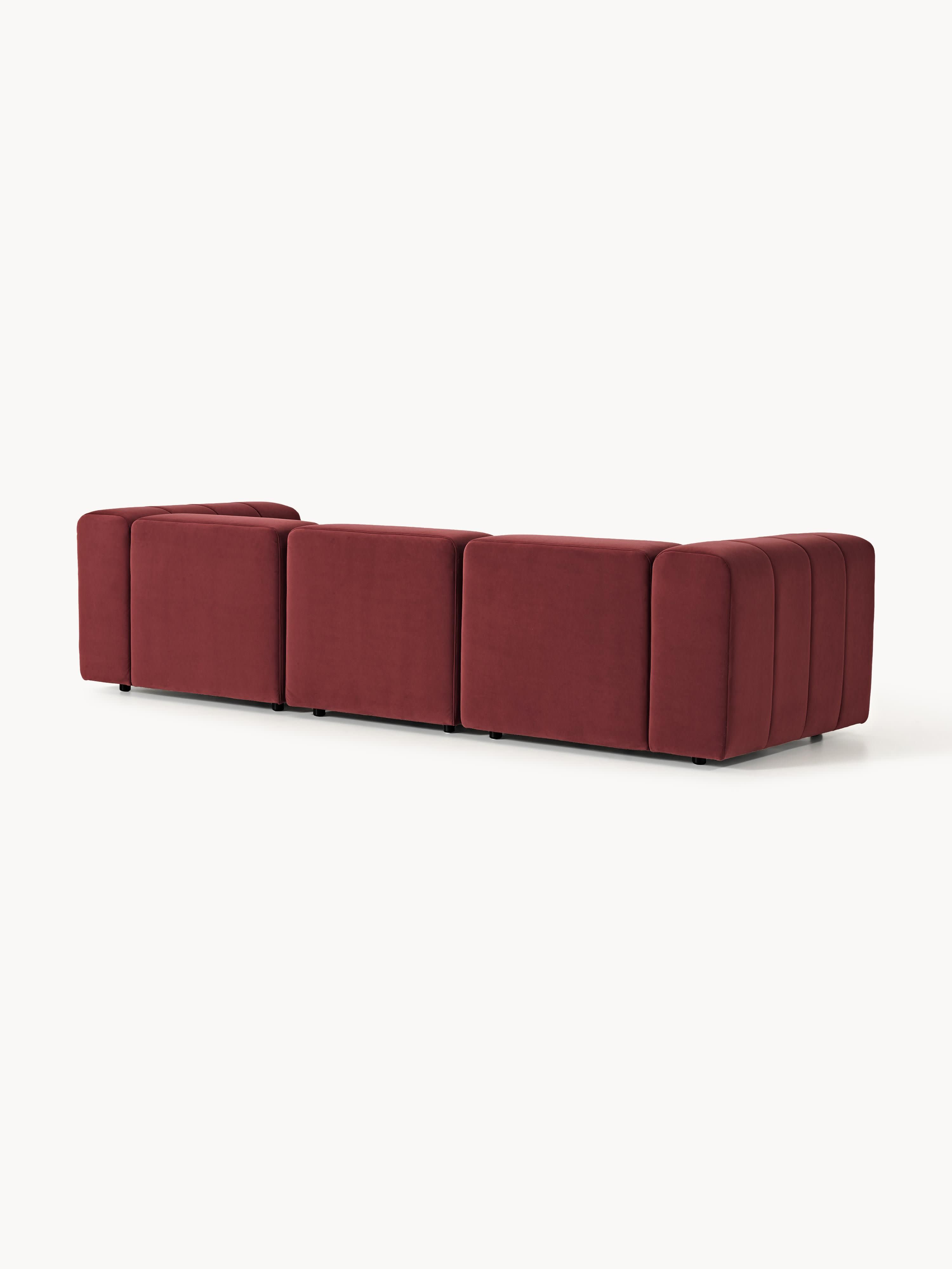 Modulares Samt-Sofa Lena (4-Sitzer)