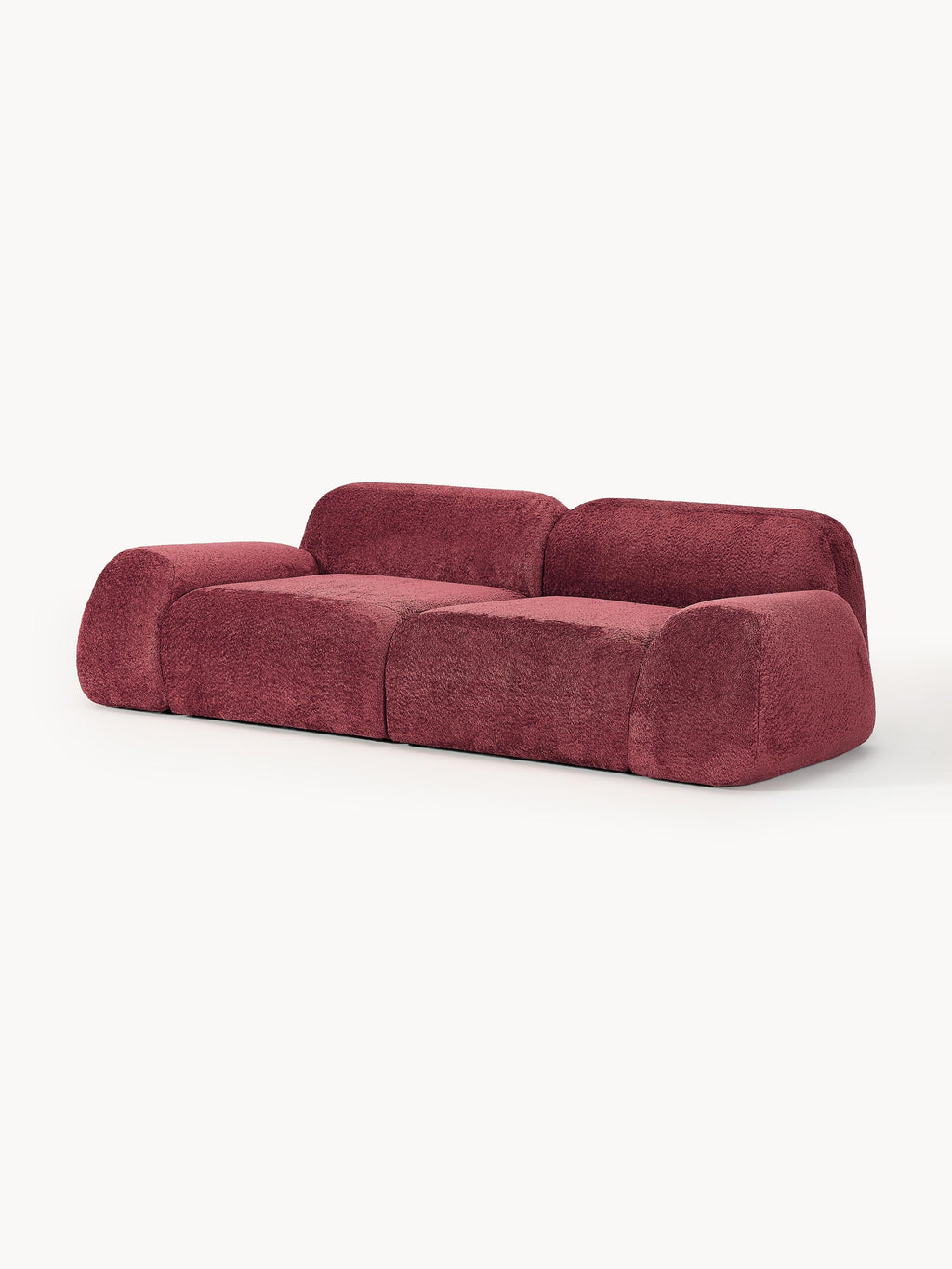 Modulares Teddy-Bouclé-Sofa Wolke (3-Sitzer)