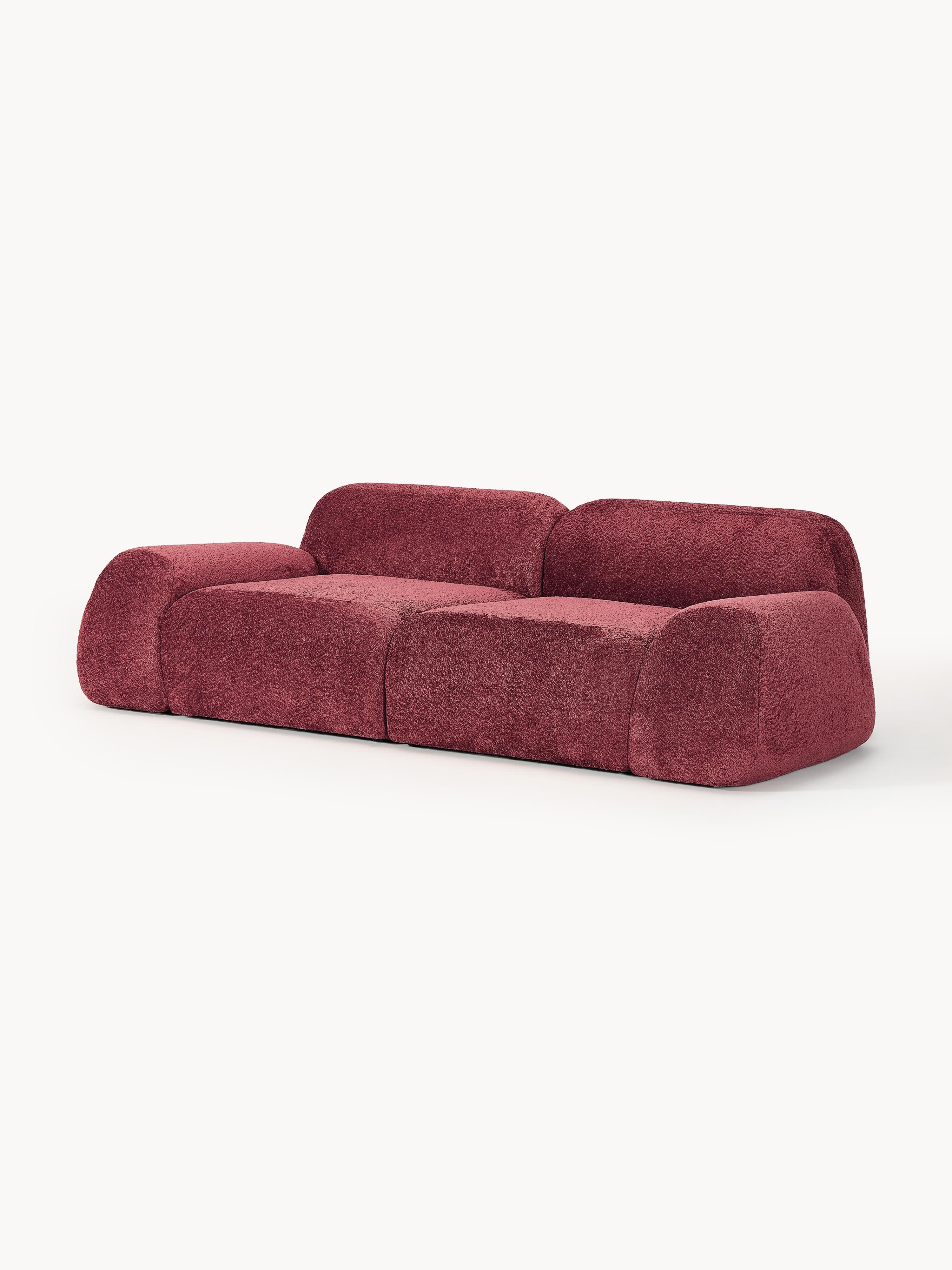 Modulares Teddy-Bouclé-Sofa Wolke (3-Sitzer)