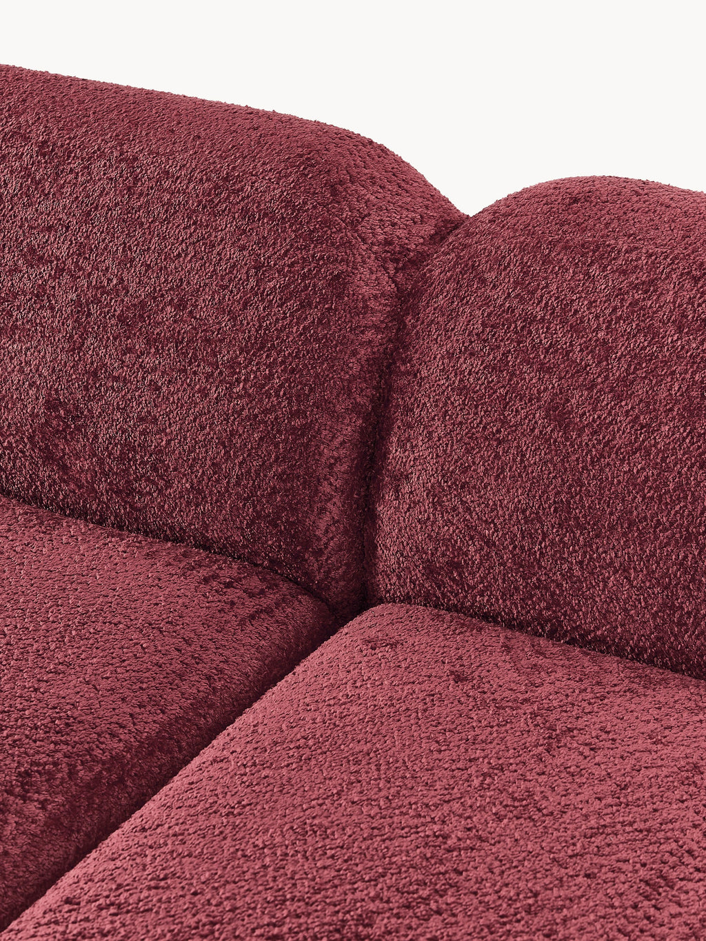 Modulares Teddy-Bouclé-Sofa Wolke (3-Sitzer)