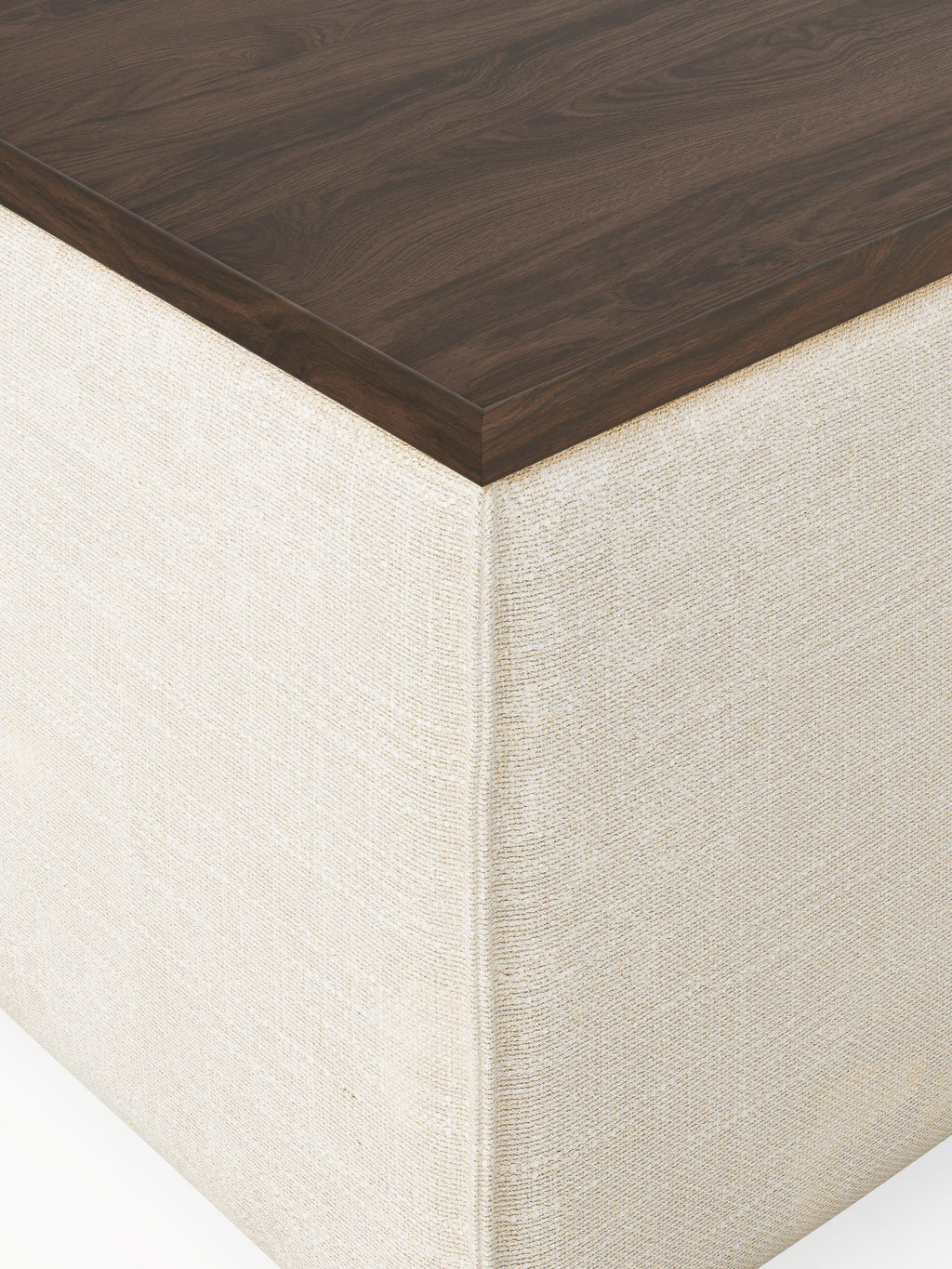 Sofa-Hocker Lennon aus Leinen-Mix mit Stauraum