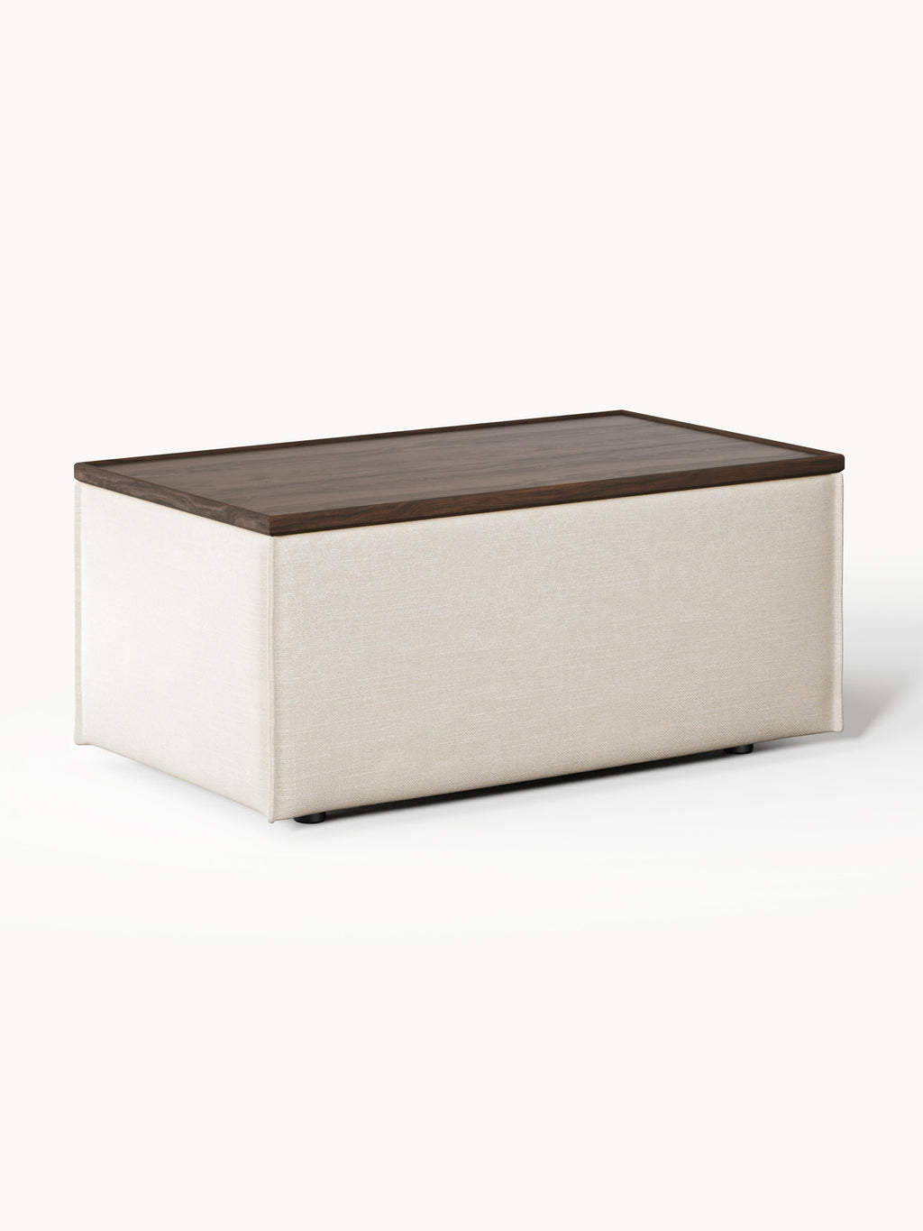 Galeriebild 1 - Sofa-Hocker Lennon aus Leinen-Mix mit Stauraum