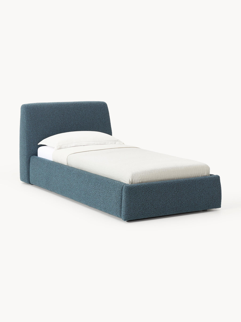 Galeriebild 1 - Bouclé-Einzelbett Cloud mit Stauraum
