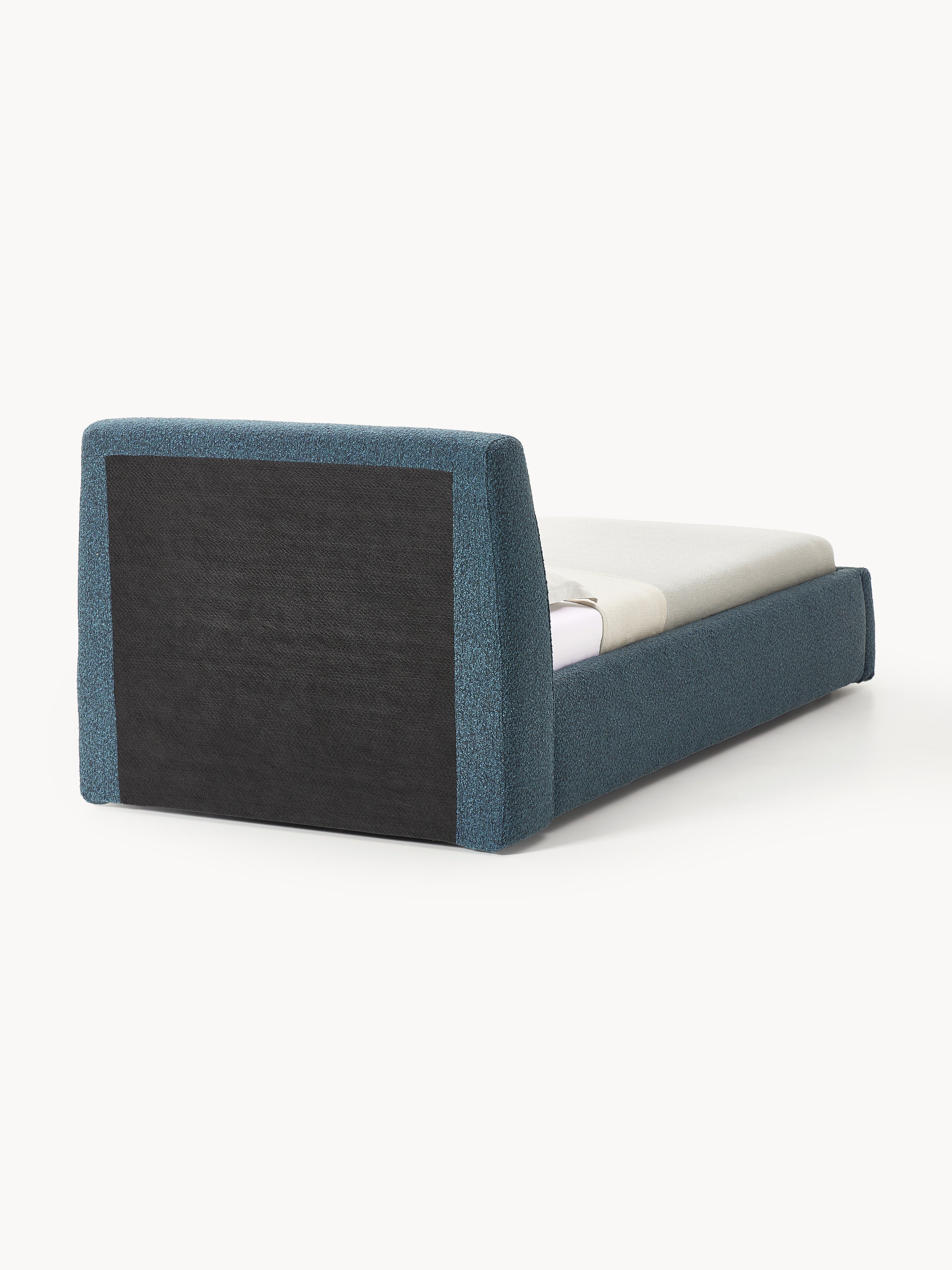 Bouclé-Einzelbett Cloud mit Stauraum