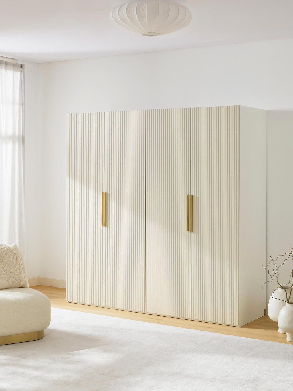 Modularer Drehtürenschrank Simone, 200 cm Breite, in verschiedenen Größen