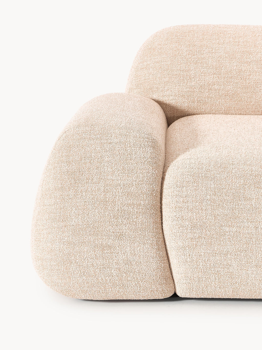 Modulares Bouclé-Sofa Wolke (3-Sitzer)