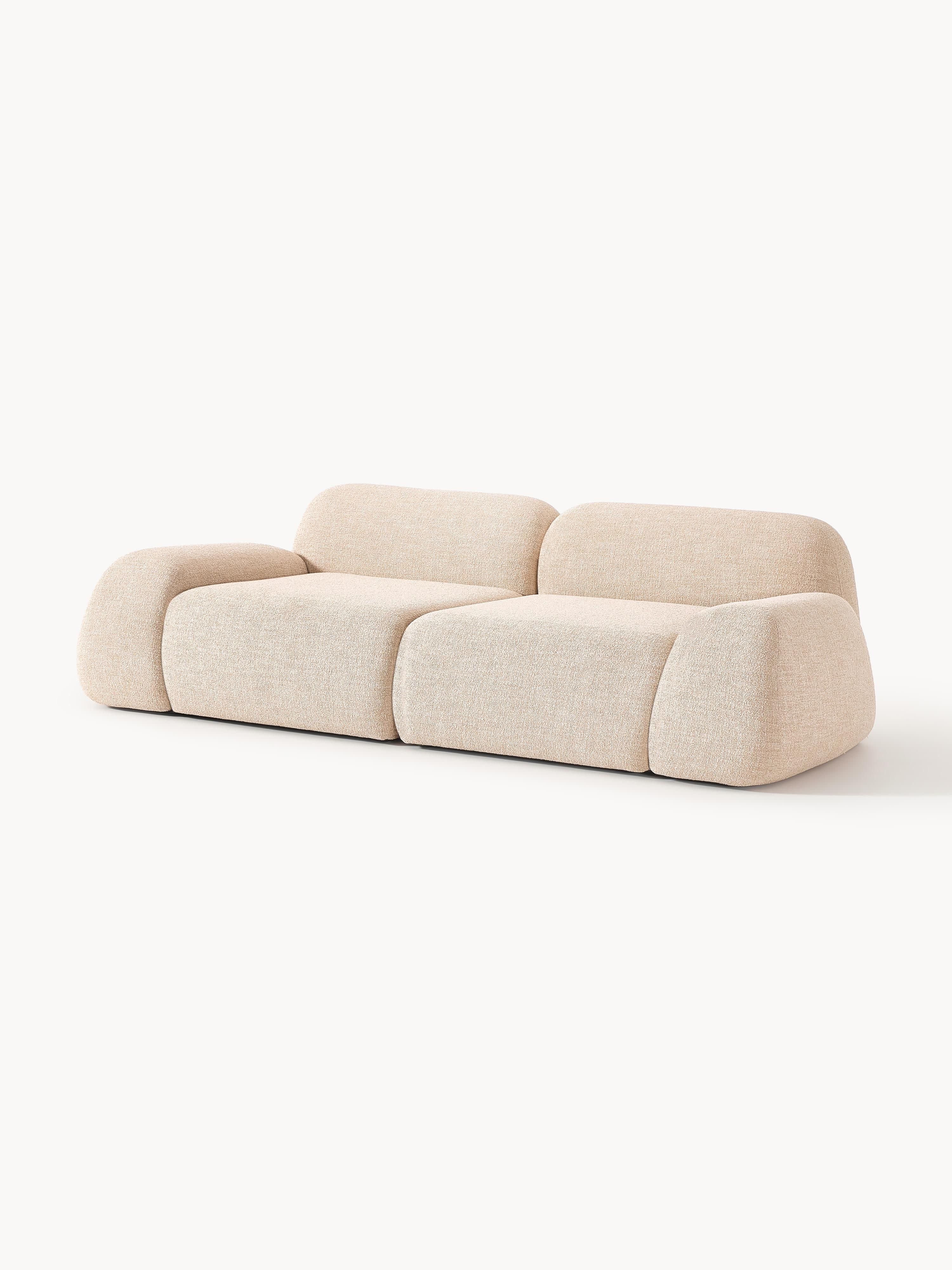 Modulares Bouclé-Sofa Wolke (3-Sitzer)