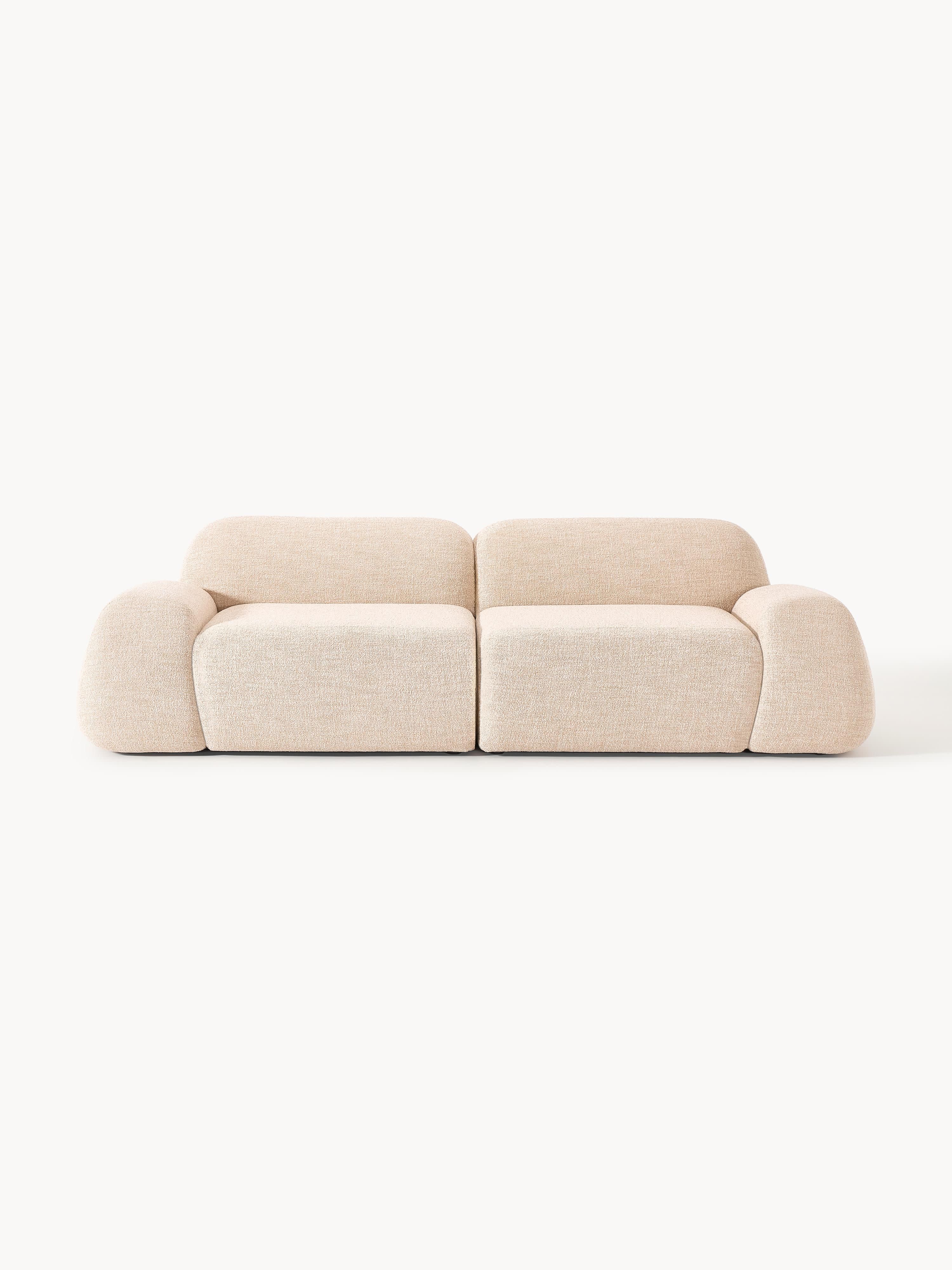 Großer Bouclé-Sofa-Hocker Wolke
