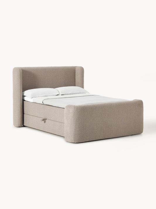 Galeriebild 1 - Bouclé-Boxspringbett Perla mit Stauraum