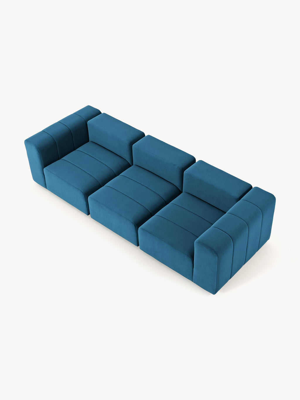 Modulares Samt-Sofa Lena (4-Sitzer)