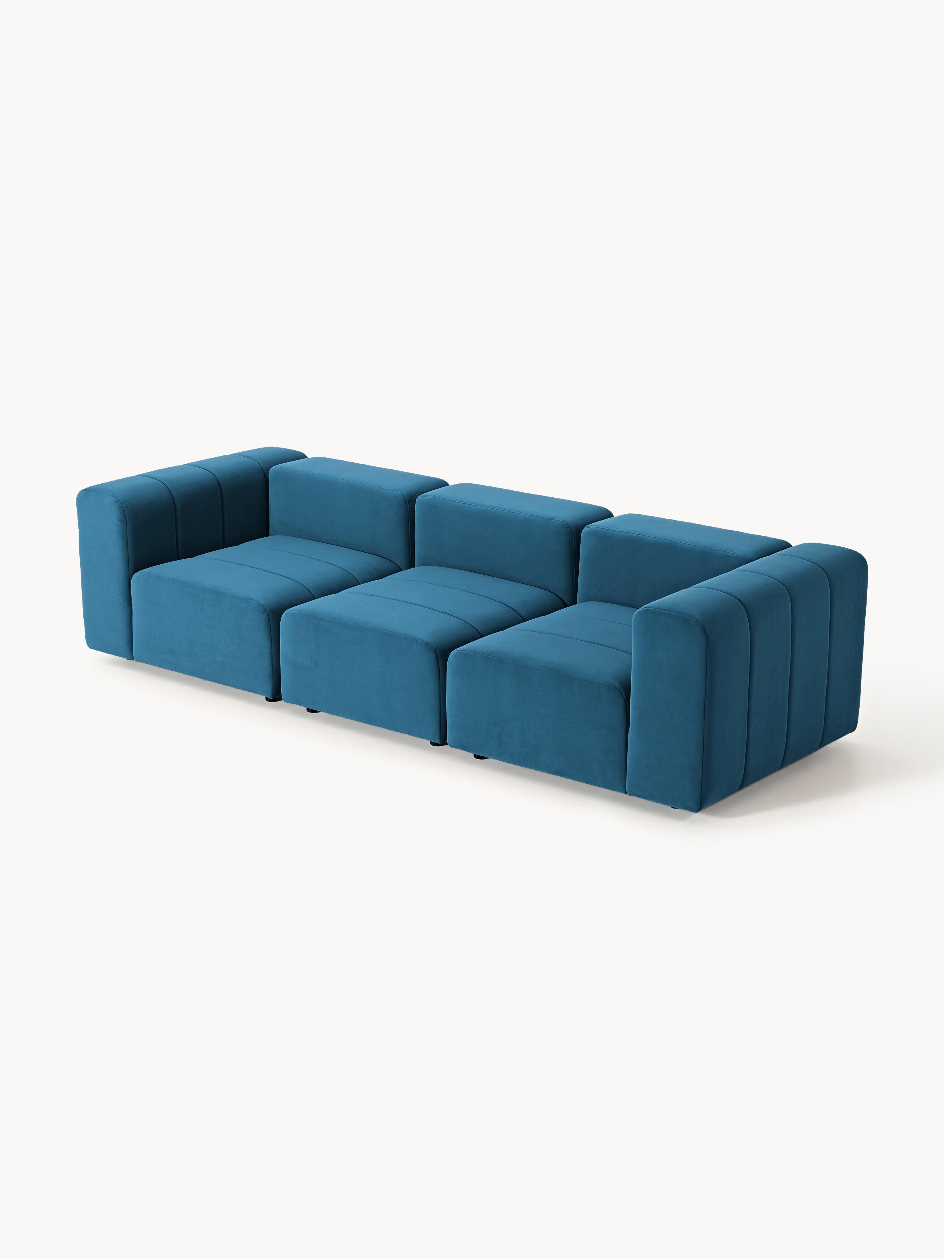Modulares Samt-Sofa Lena (4-Sitzer)