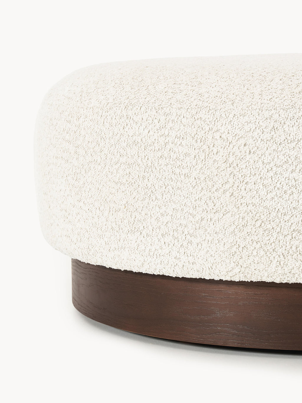 Sofa-Hocker Natalie aus Teddy-Bouclé