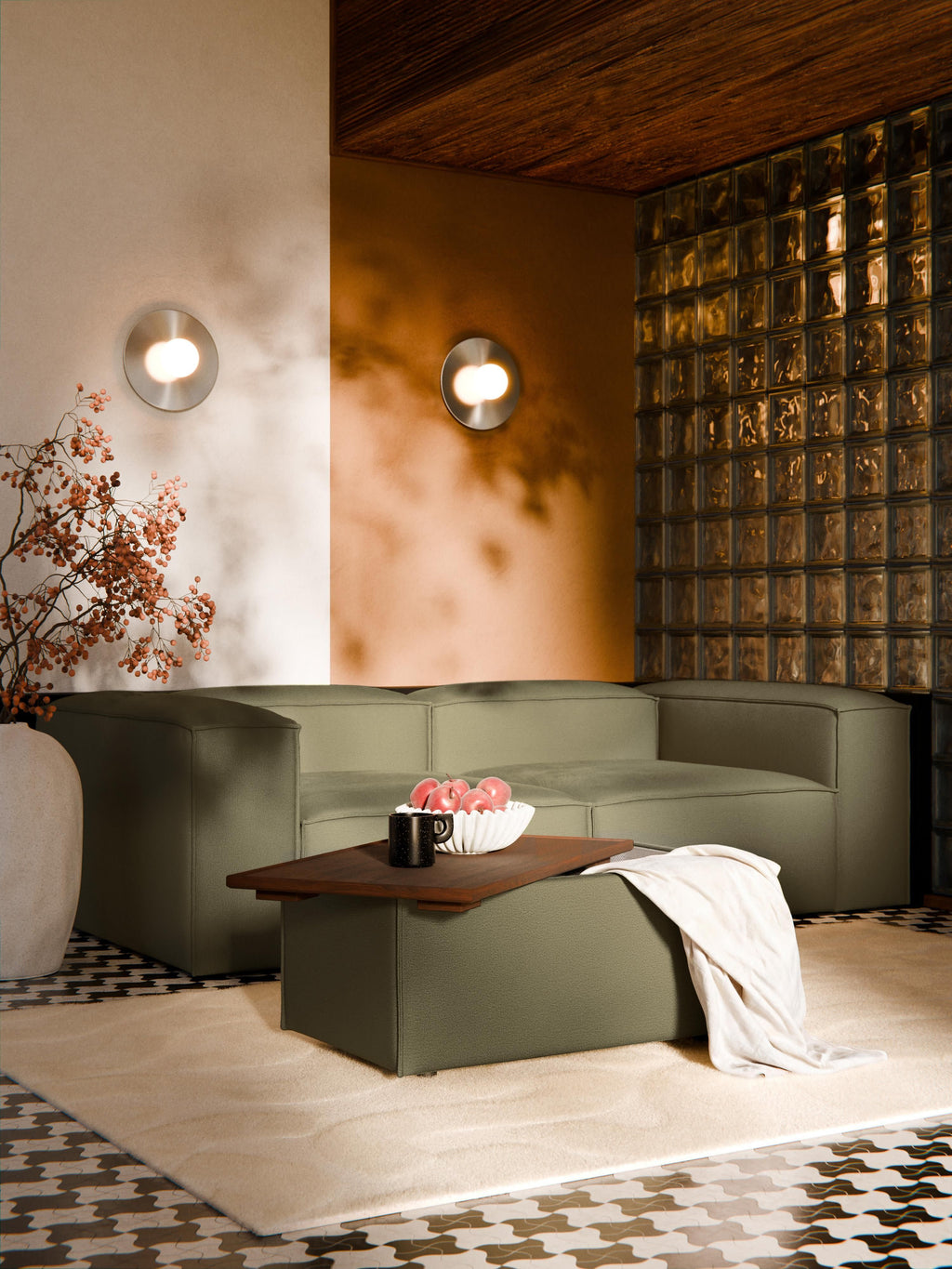 Sofa-Hocker Lennon mit Stauraum