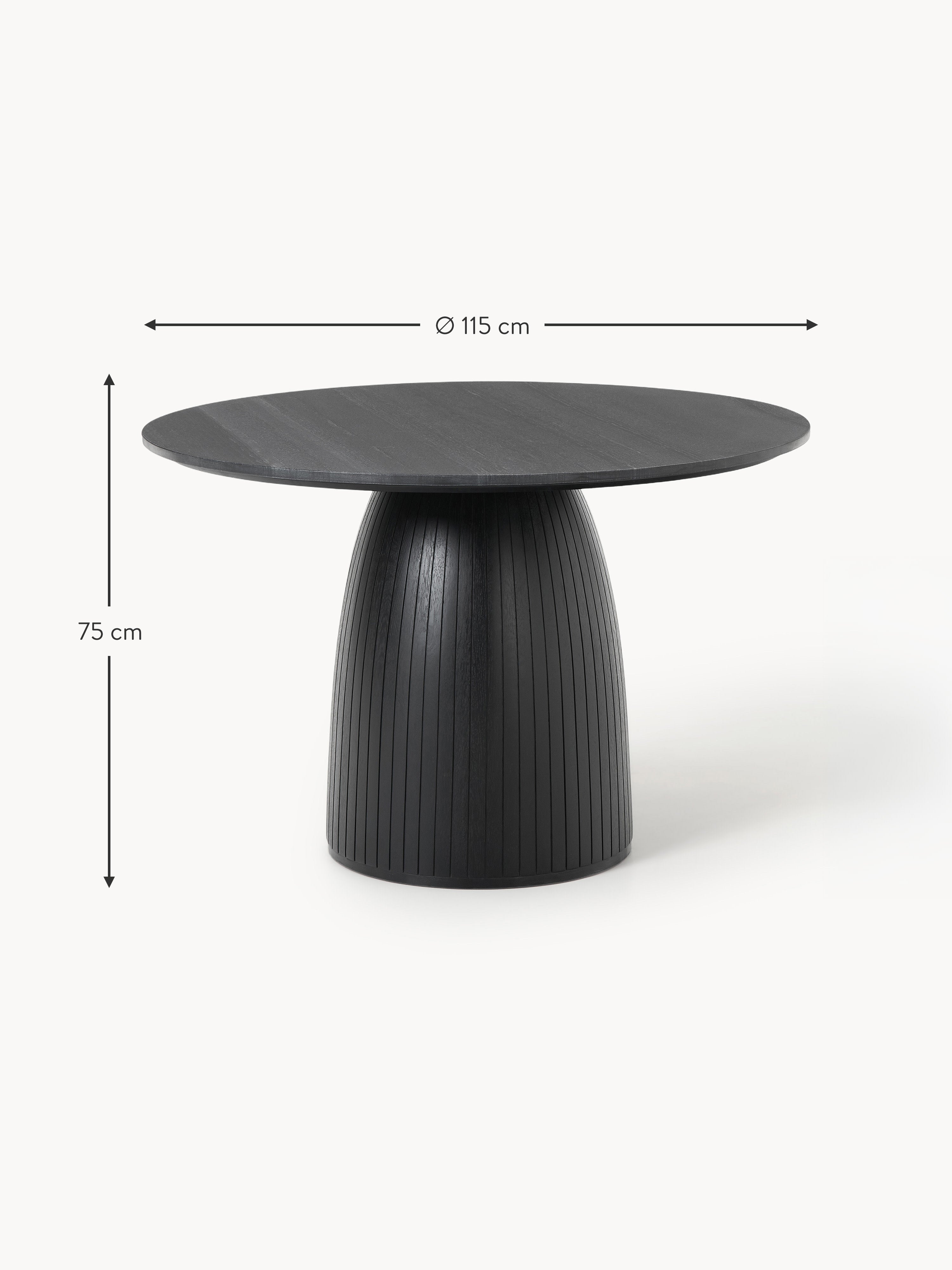 Runder Esstisch Nelly mit Marmor-Tischplatte, Ø 115 cm