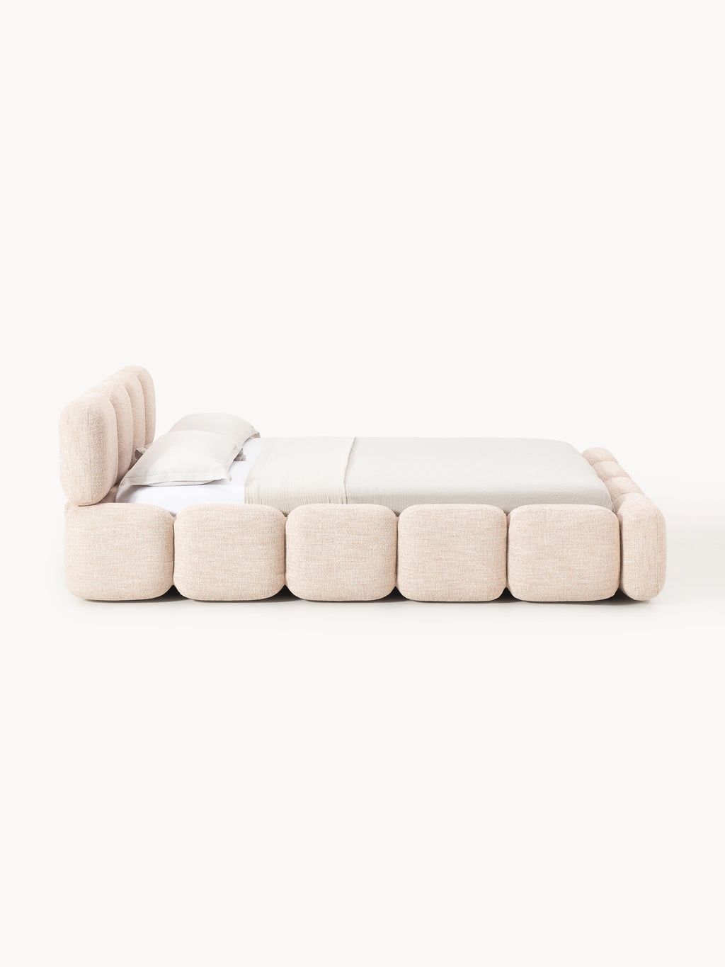 Polsterbett Tayla aus Bouclé