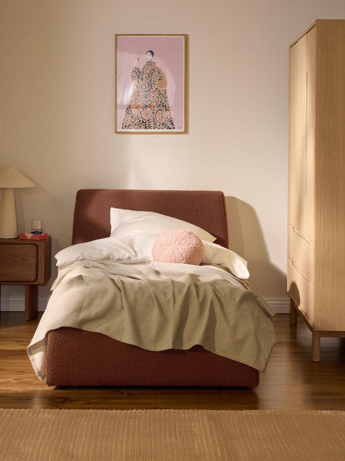 Bouclé-Einzelbett Cloud